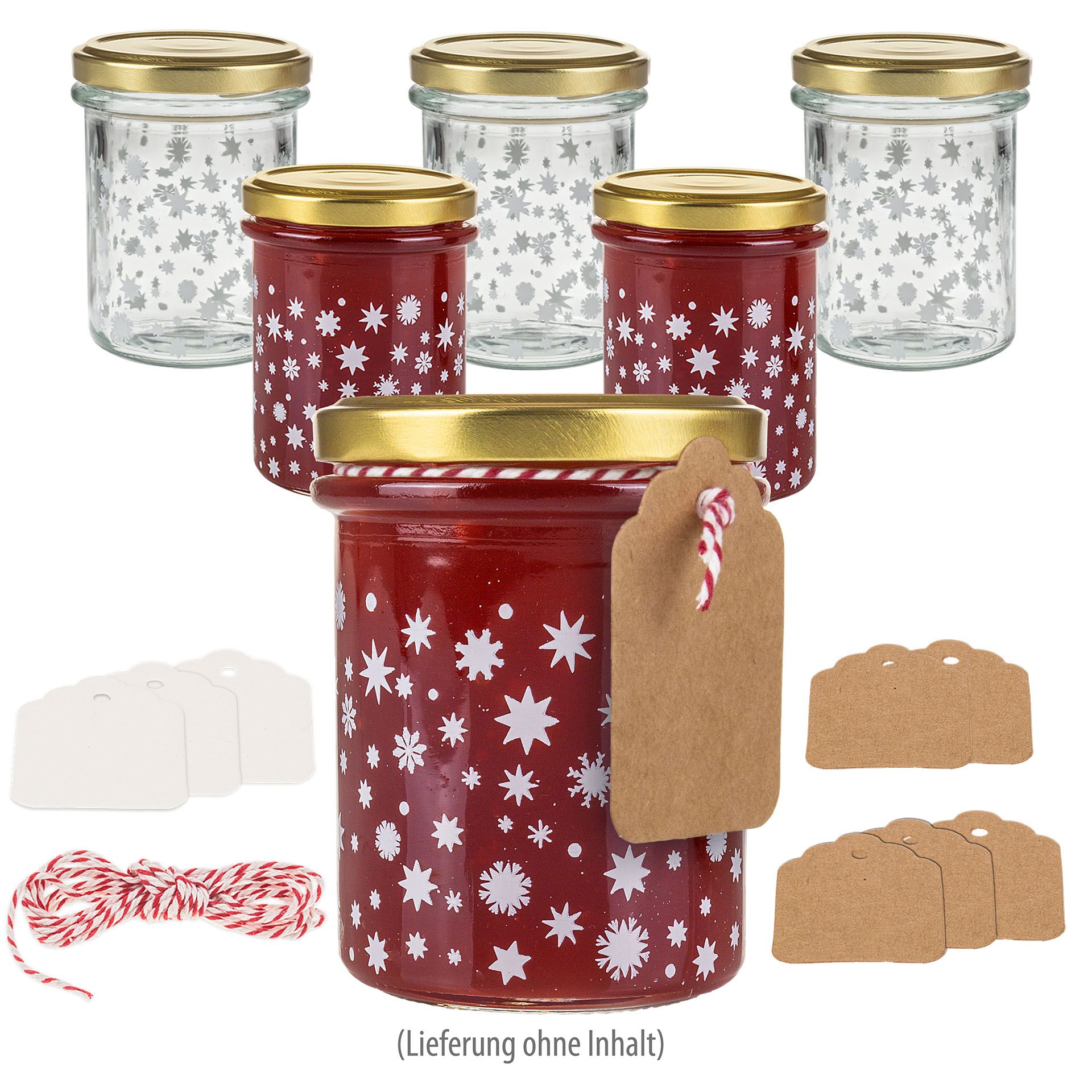 Weihnachtsglas 'Sterne', 6er Set