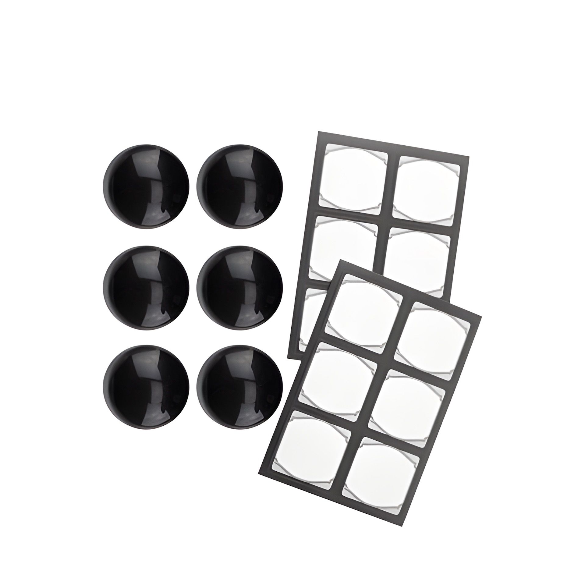 TO 38 Kappe 6er plus 12 Etiketten, schwarz
