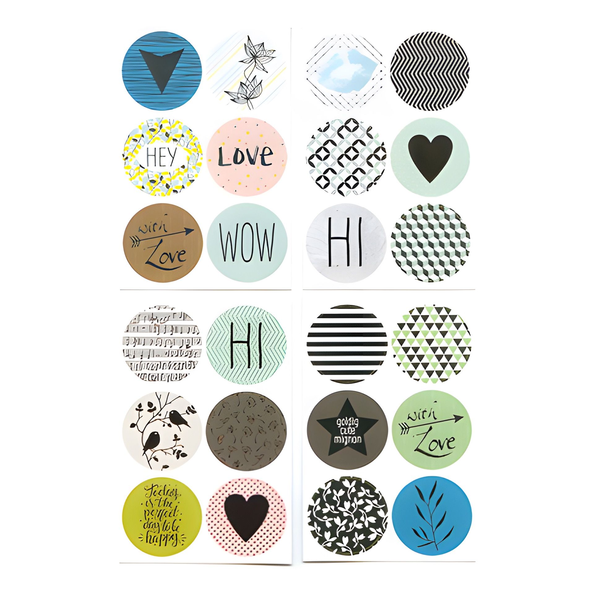 Rund-Sticker 'Hotfoil' Ø 4 cm, 24 Stück