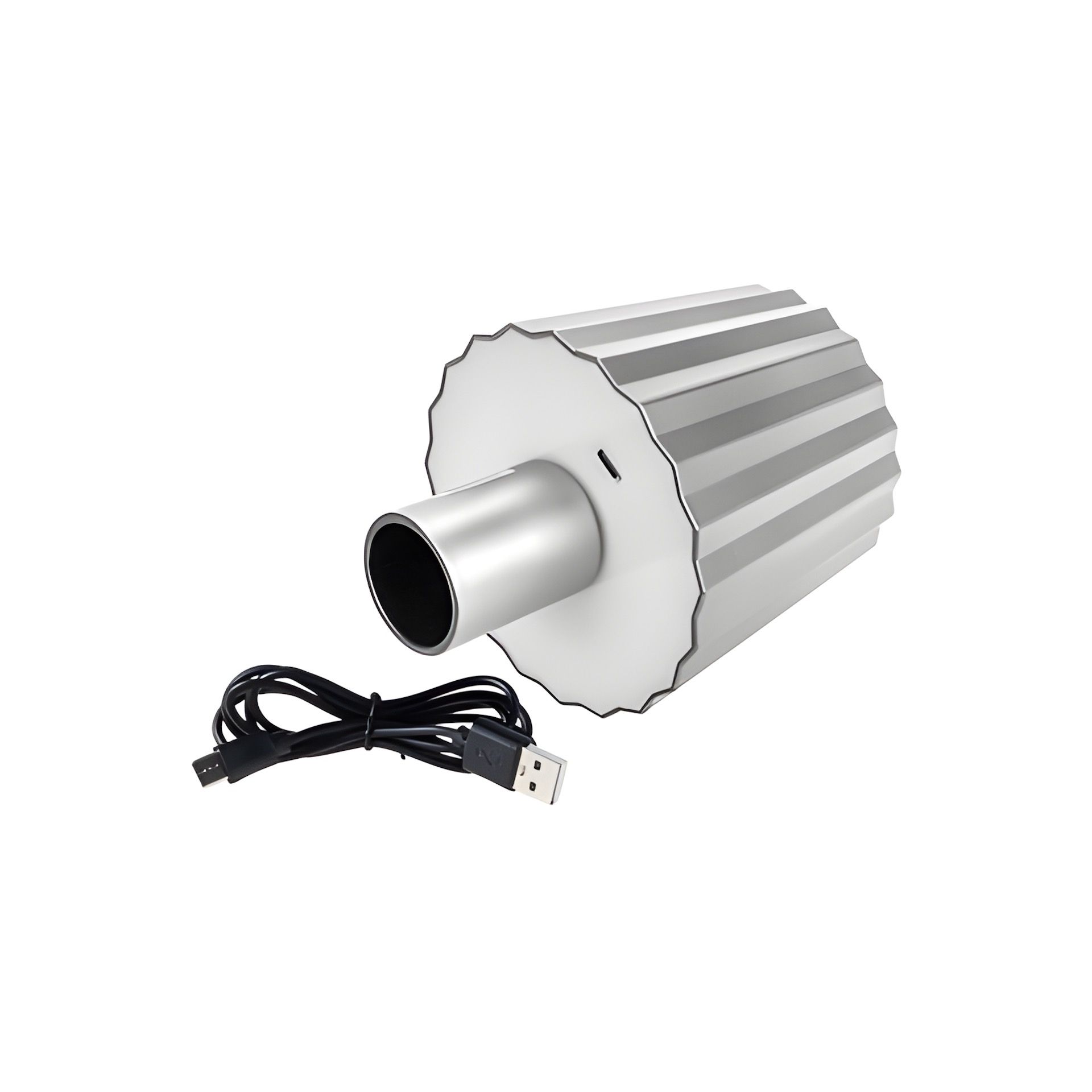 LED Flaschenlampe mit Touchfunktion, Akku und USB, silber