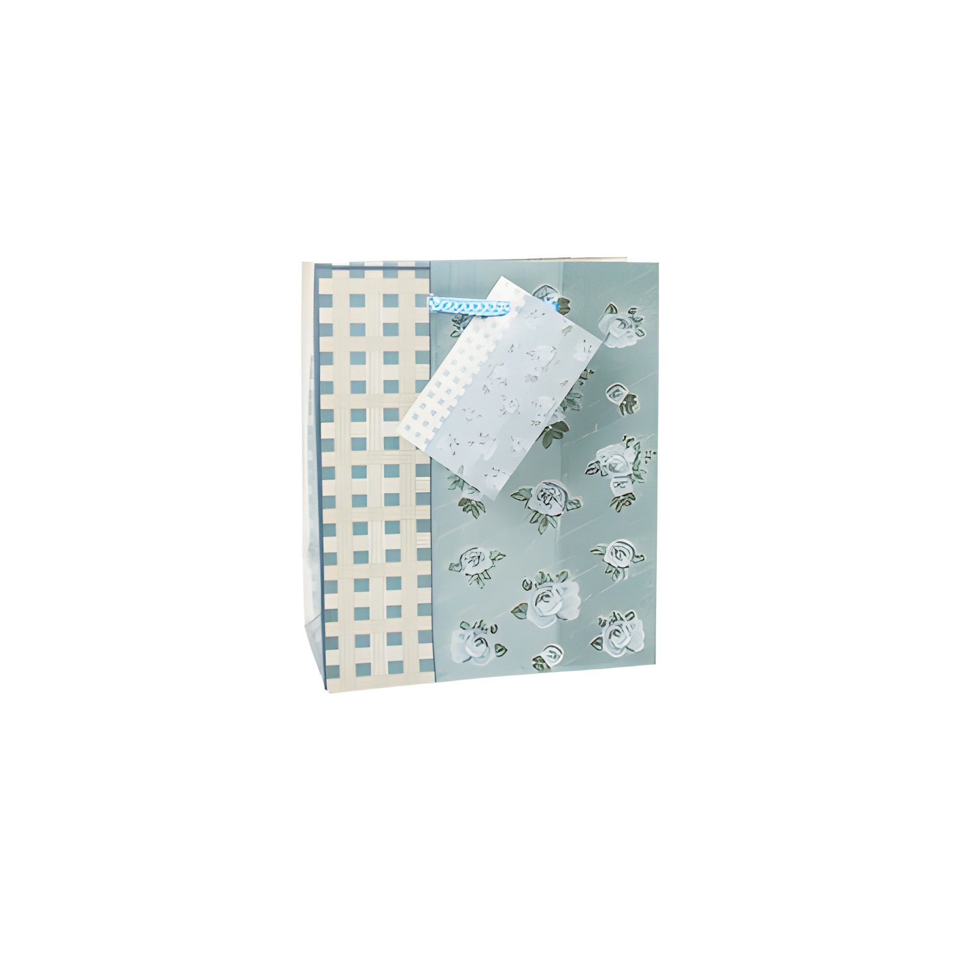 Geschenktüte 'Rosen' türkis, klein