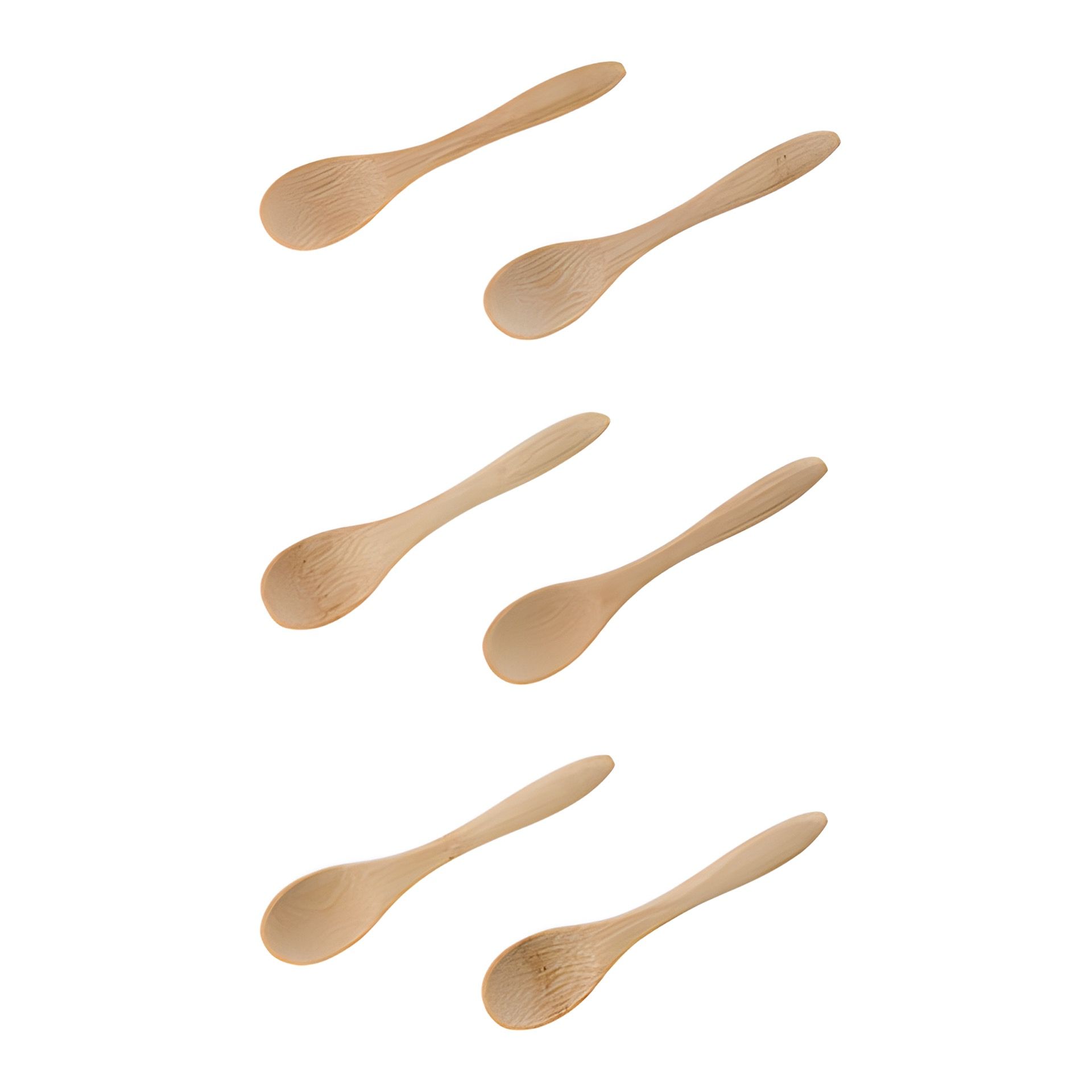 Teelöffel aus Bambus 9,5 cm, 6 Stück