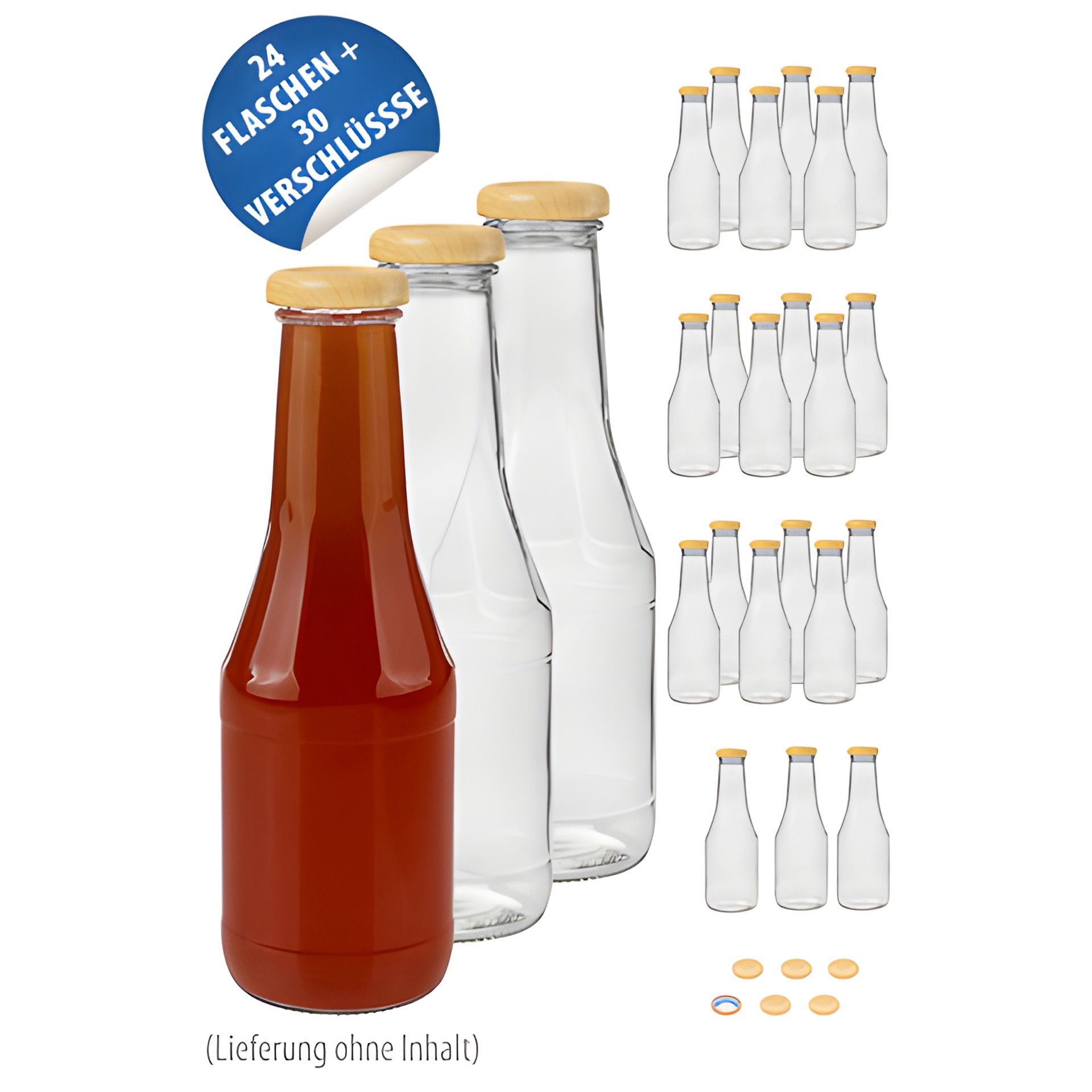 Weithalsflasche 450 ml, 24er Set
