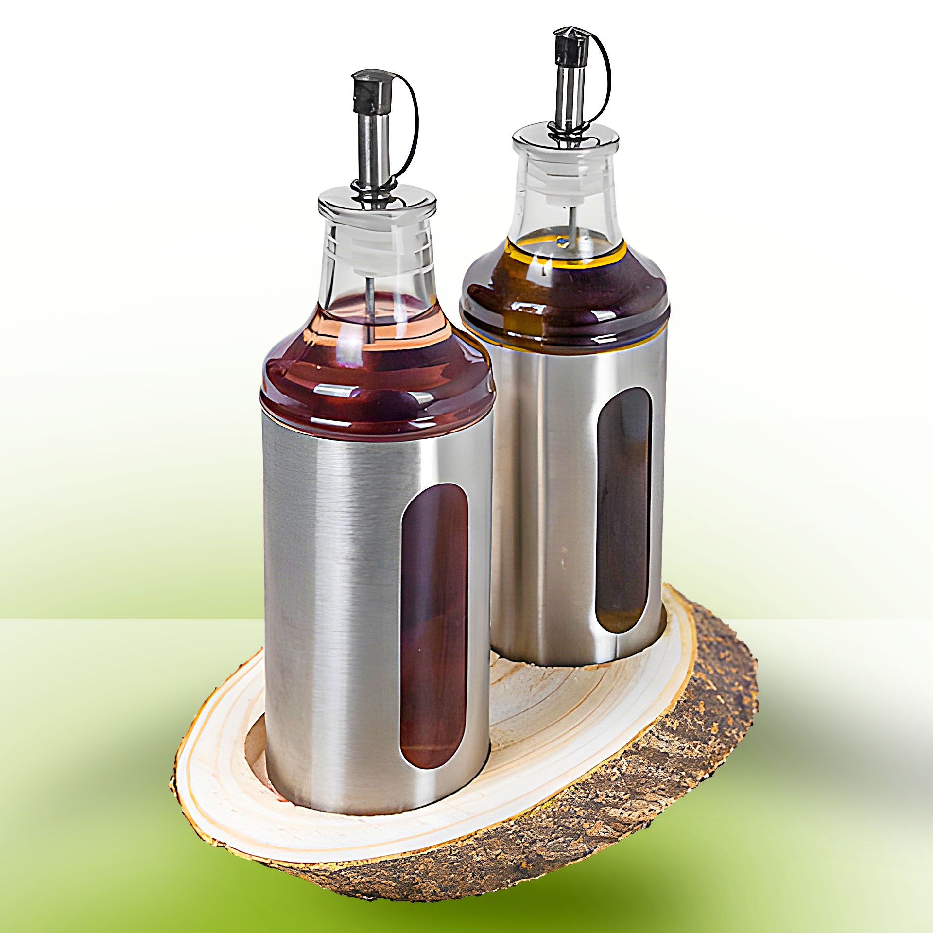 Essig- und Ölspender Menage-Set, 3-teilig