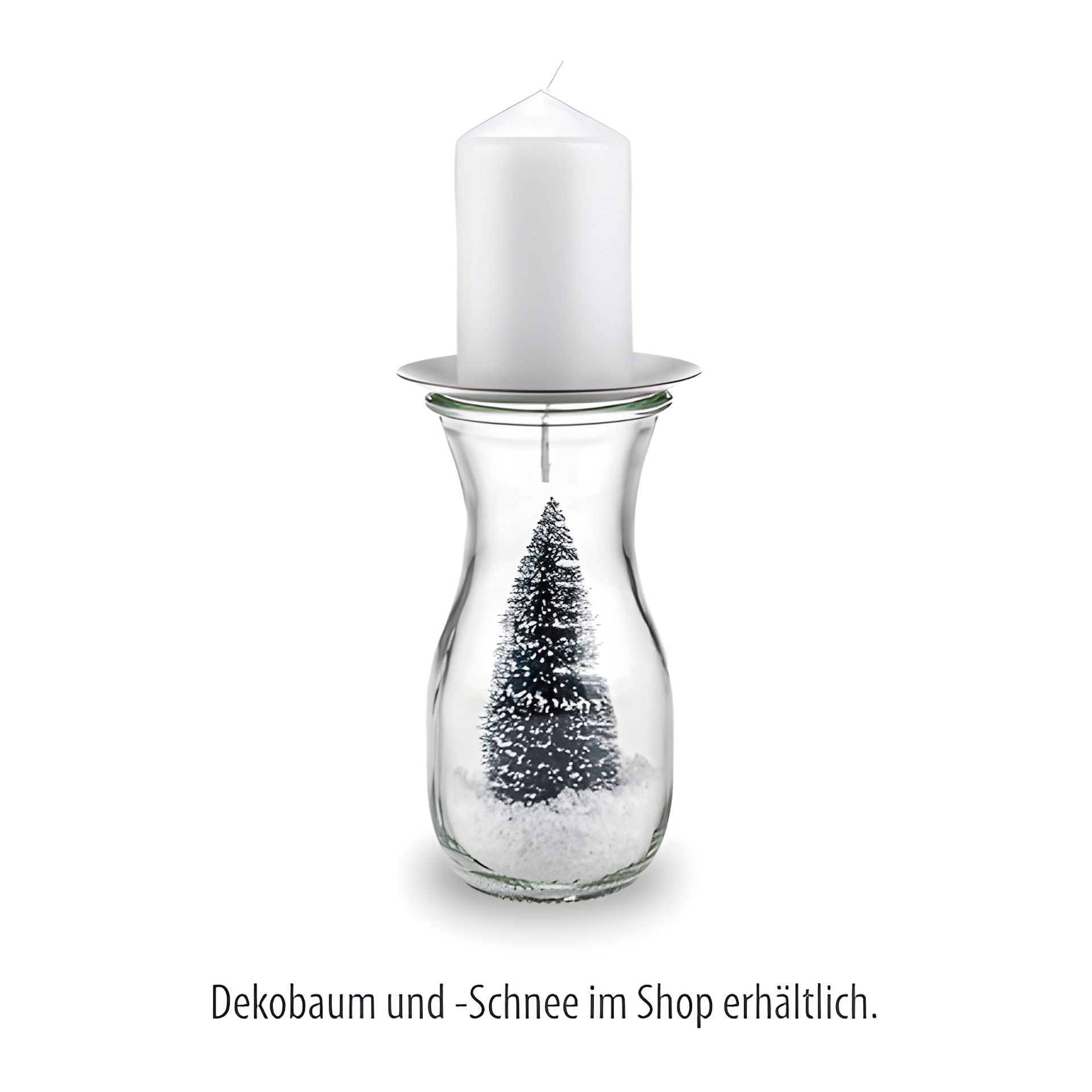 Kerzenhalter 'Adventskranz' Ø 8 cm, silber, 4 Stück