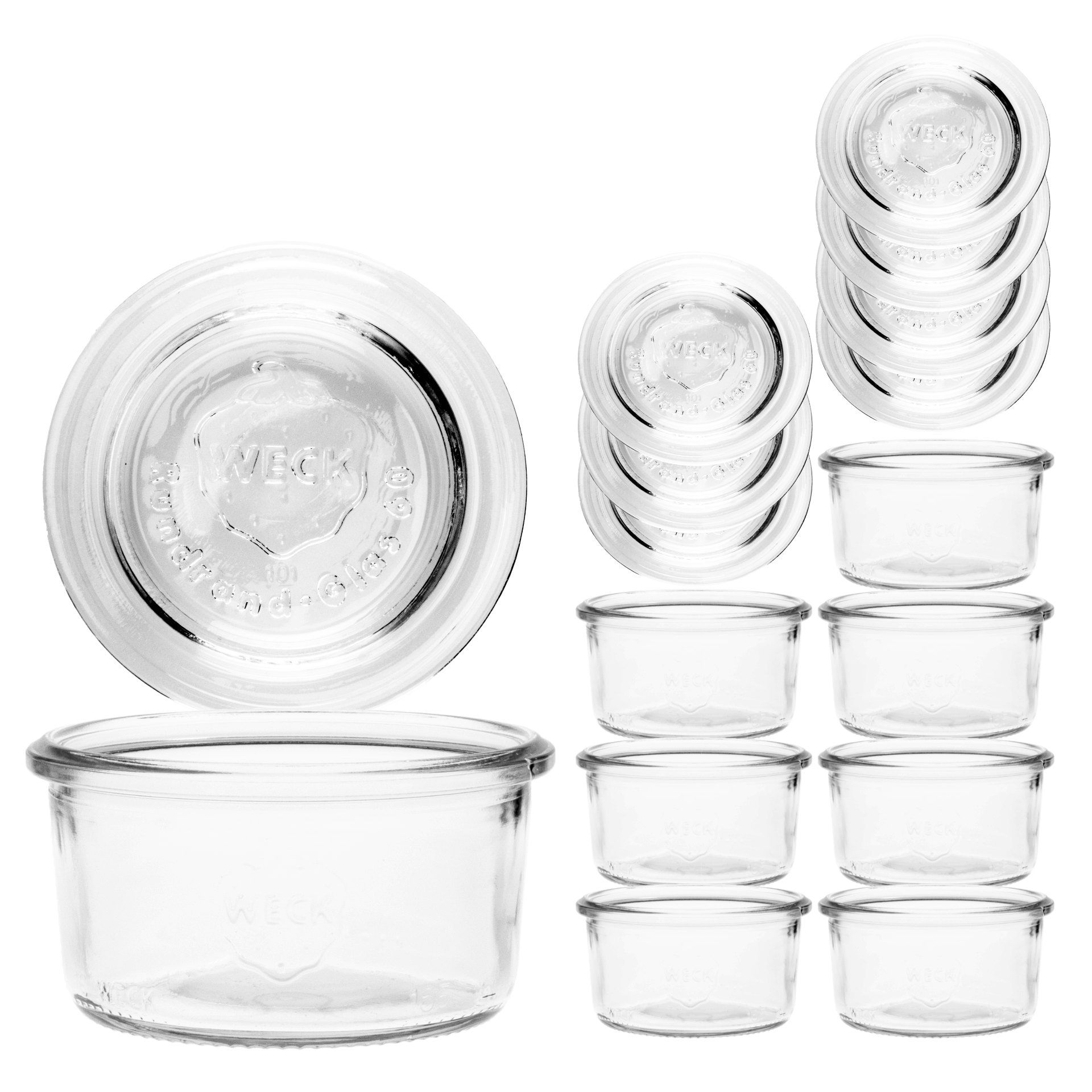 WECK-Sturzglas 165 ml + Glasdeckel, 8er Set