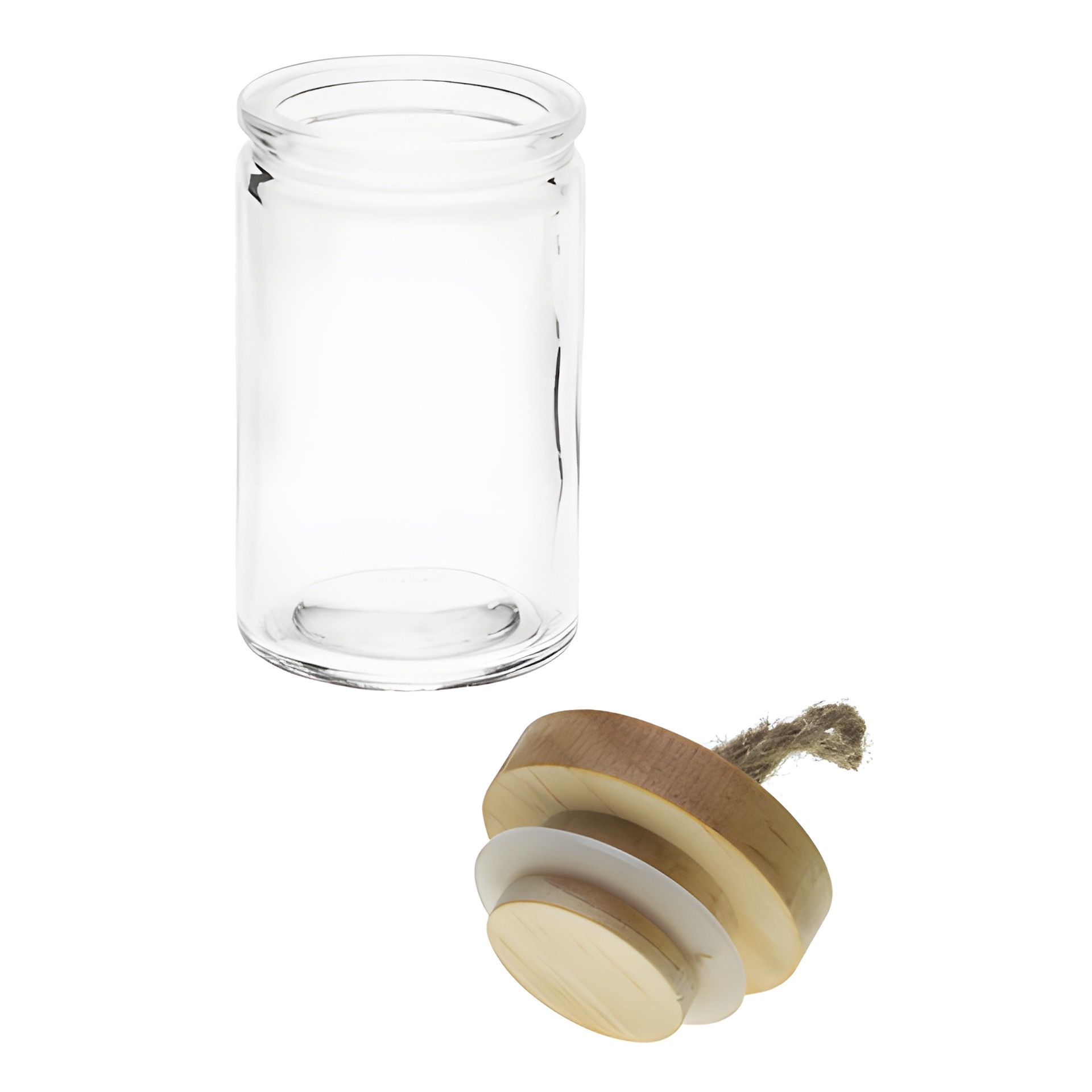 Deko-Glas  55 ml mit Holzdeckel