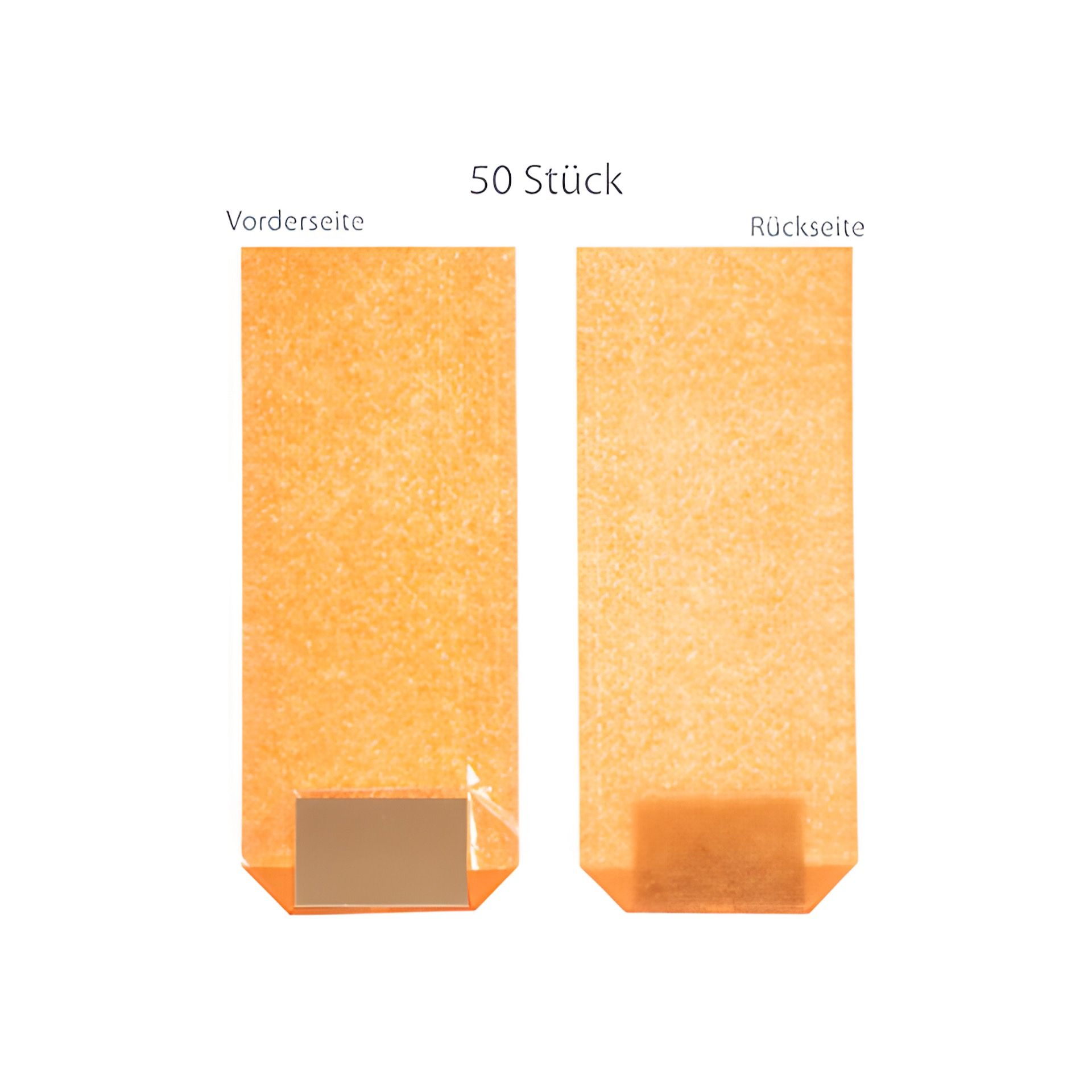 Kreuzbodenbeutel Jute-Optik orange 120 x 275 mm,   50 Stück
