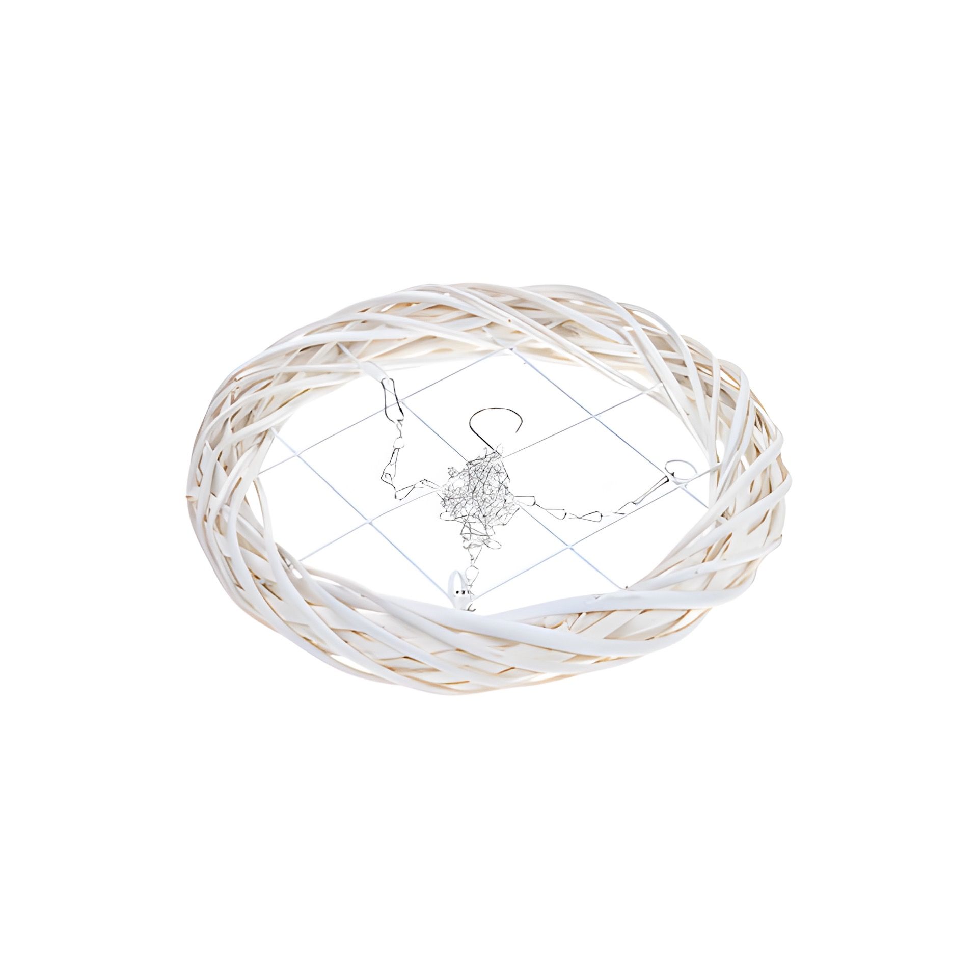 Deko-Weidenring zum Anhängen, weiß, Ø 35 cm