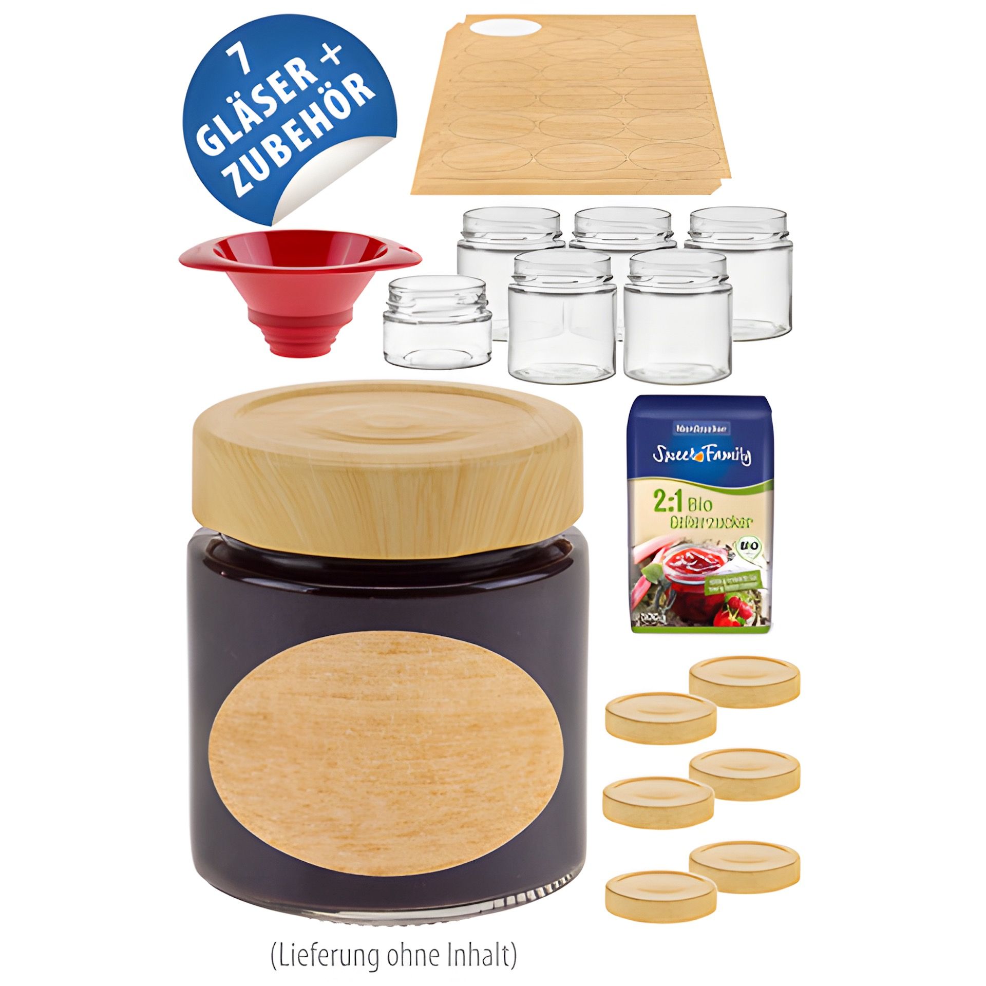 Rundglas 212 ml Deep Holz, Einsteiger 6er Set