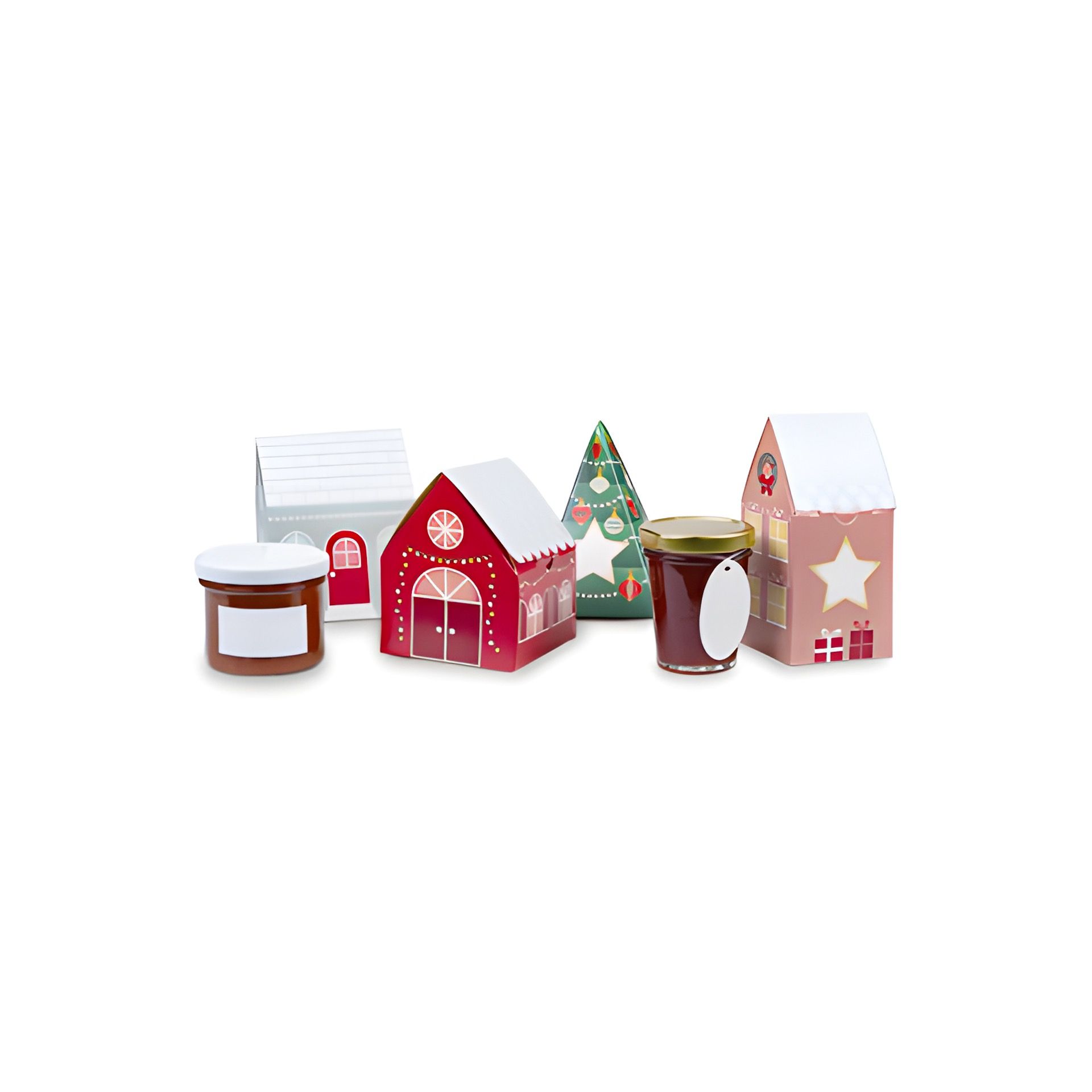 Adventskalender Bastelset 'Weihnachtshaus', 24-teilig