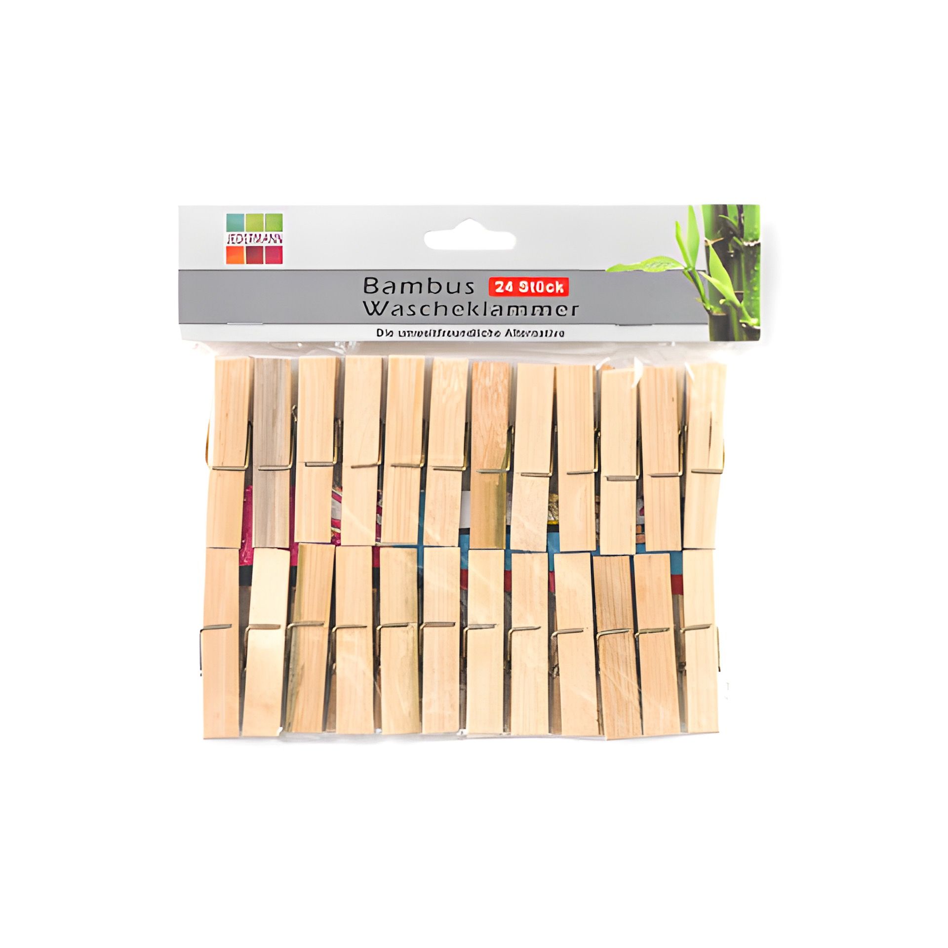 Deko-Klammern aus Bambus 6 cm, 24 Stück