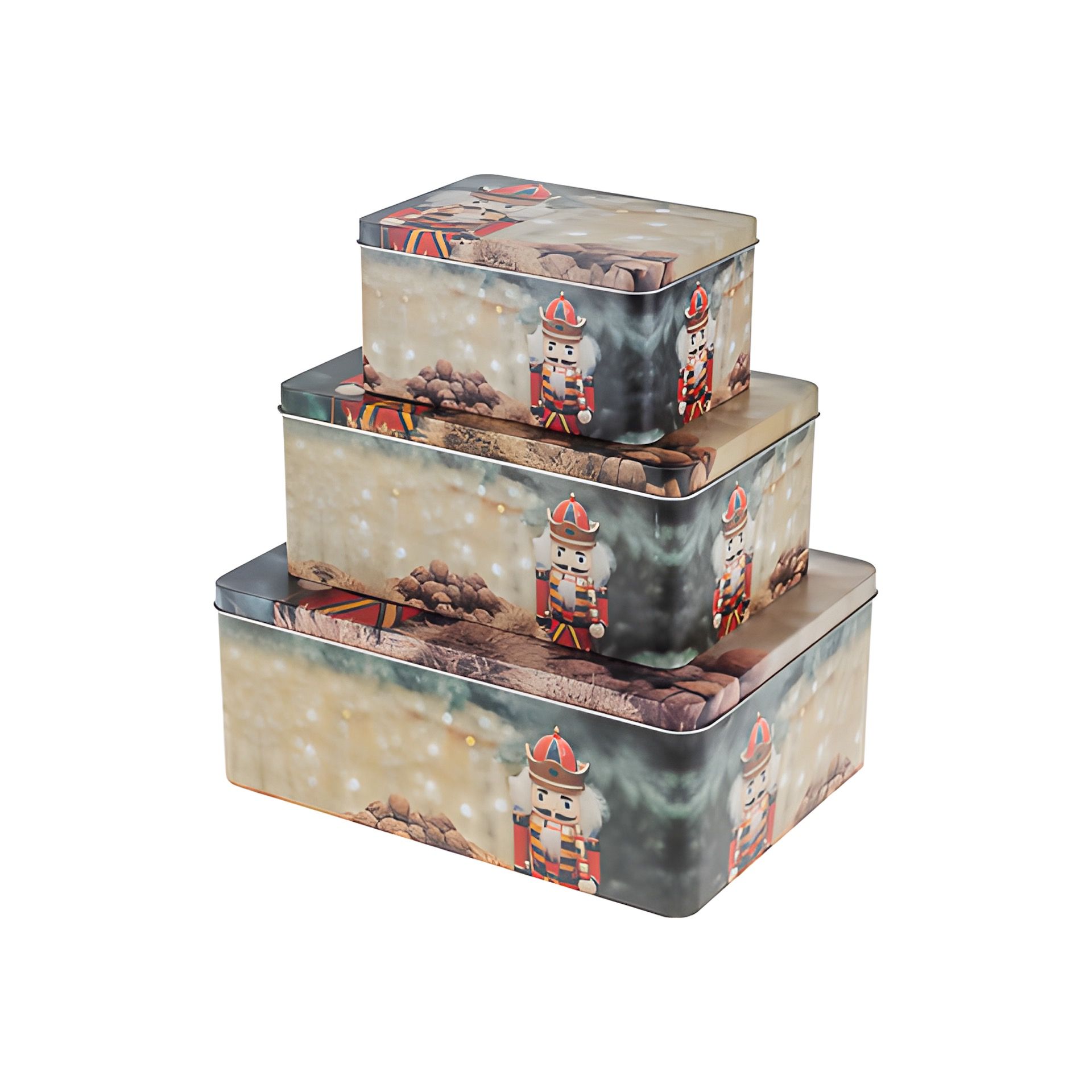 Metalldose 'Nussknacker', 3er Set