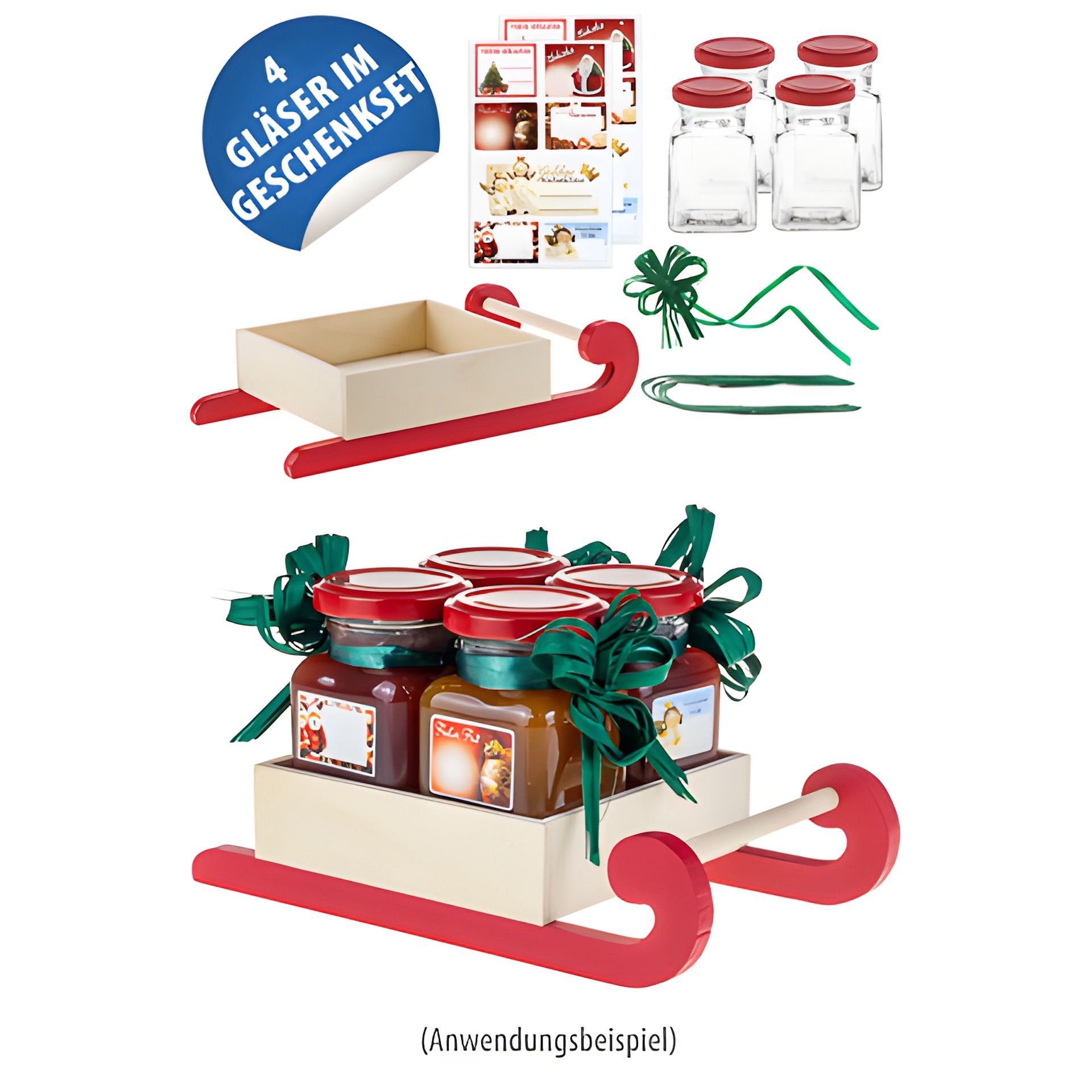 Set Quadratglas 150 ml mit Schlitten