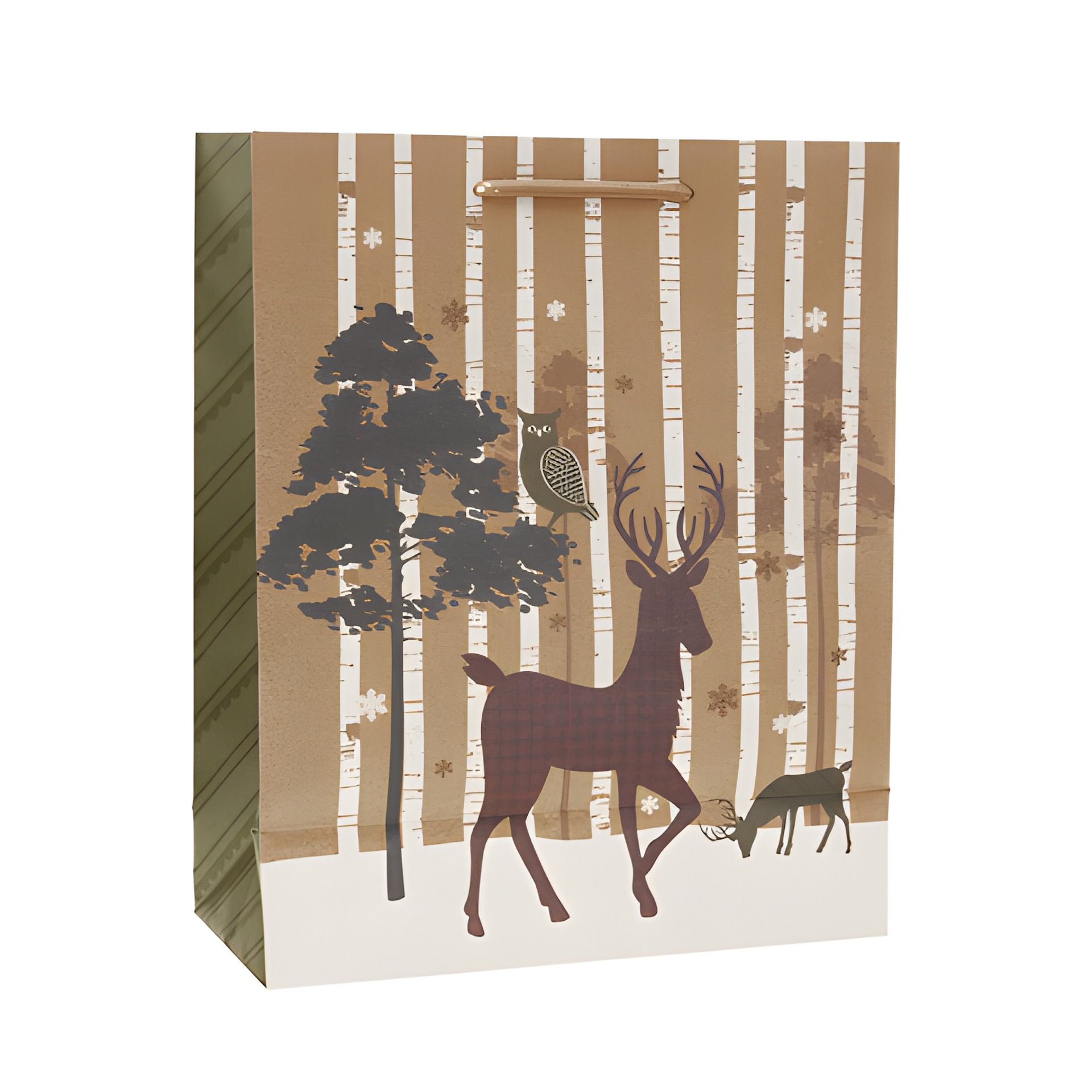 Geschenktüte 'Baum mit Eule und Hirsch', groß