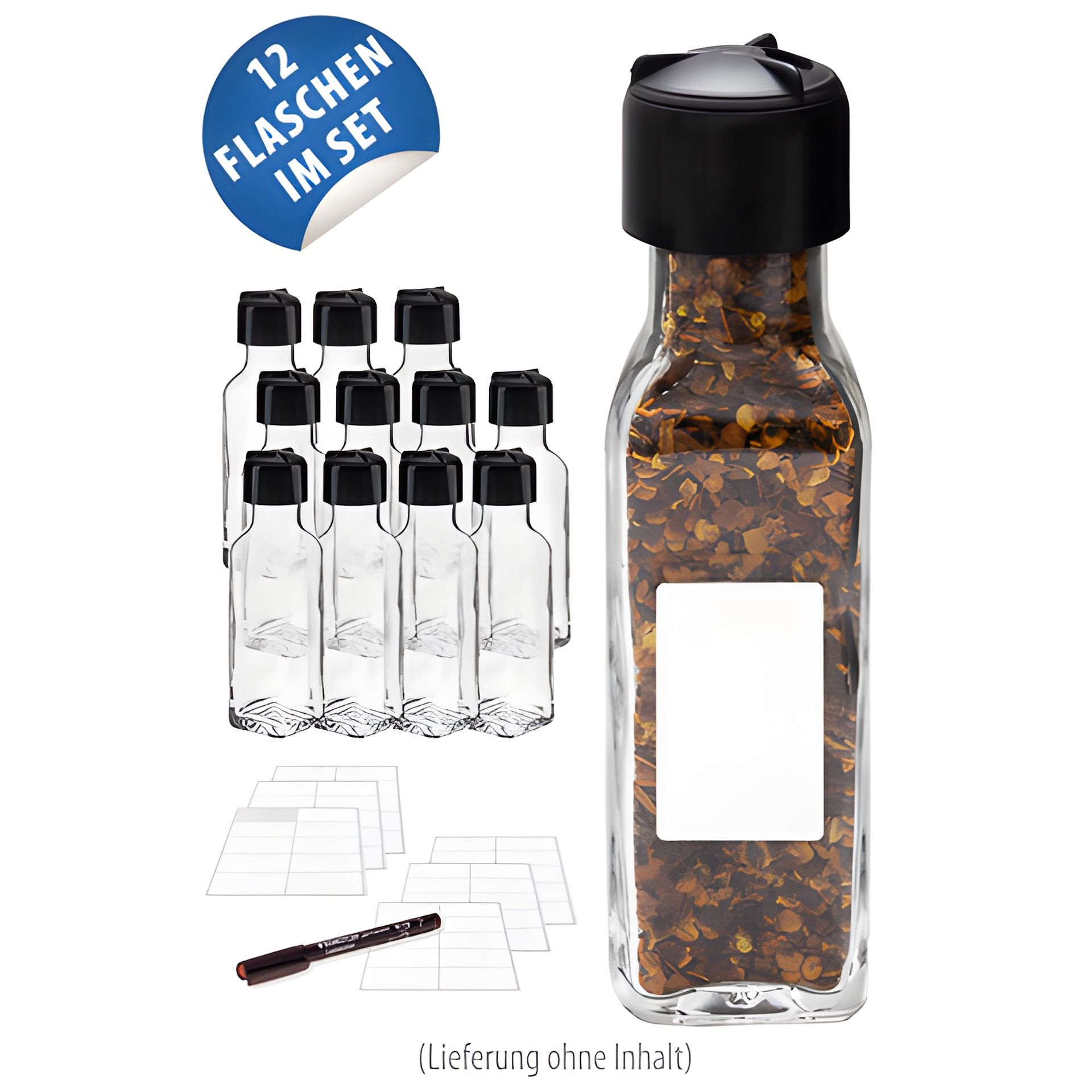 Marasca 100 ml Gewürzglas, 12er Set