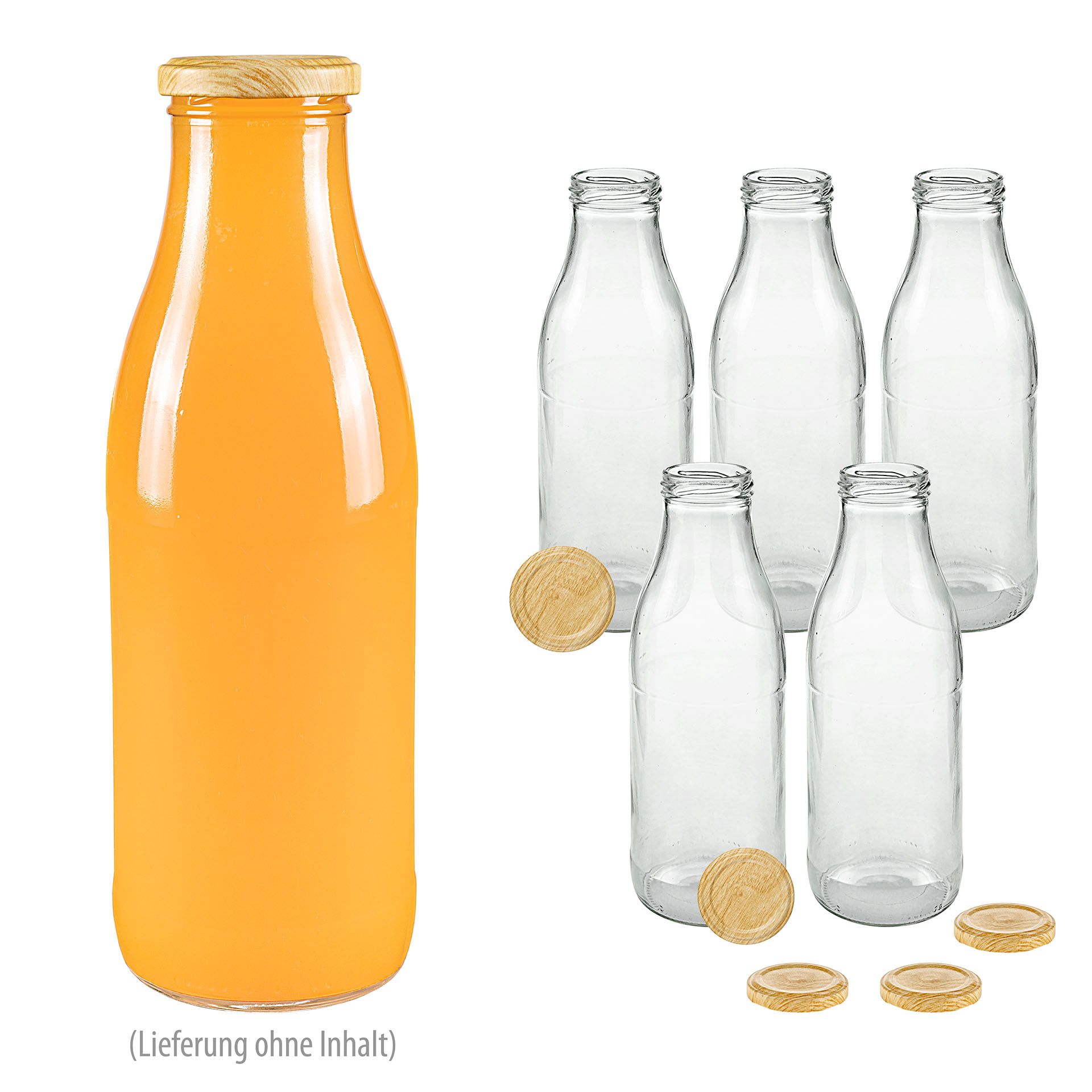 Weithalsflasche 750 ml, 6er Set