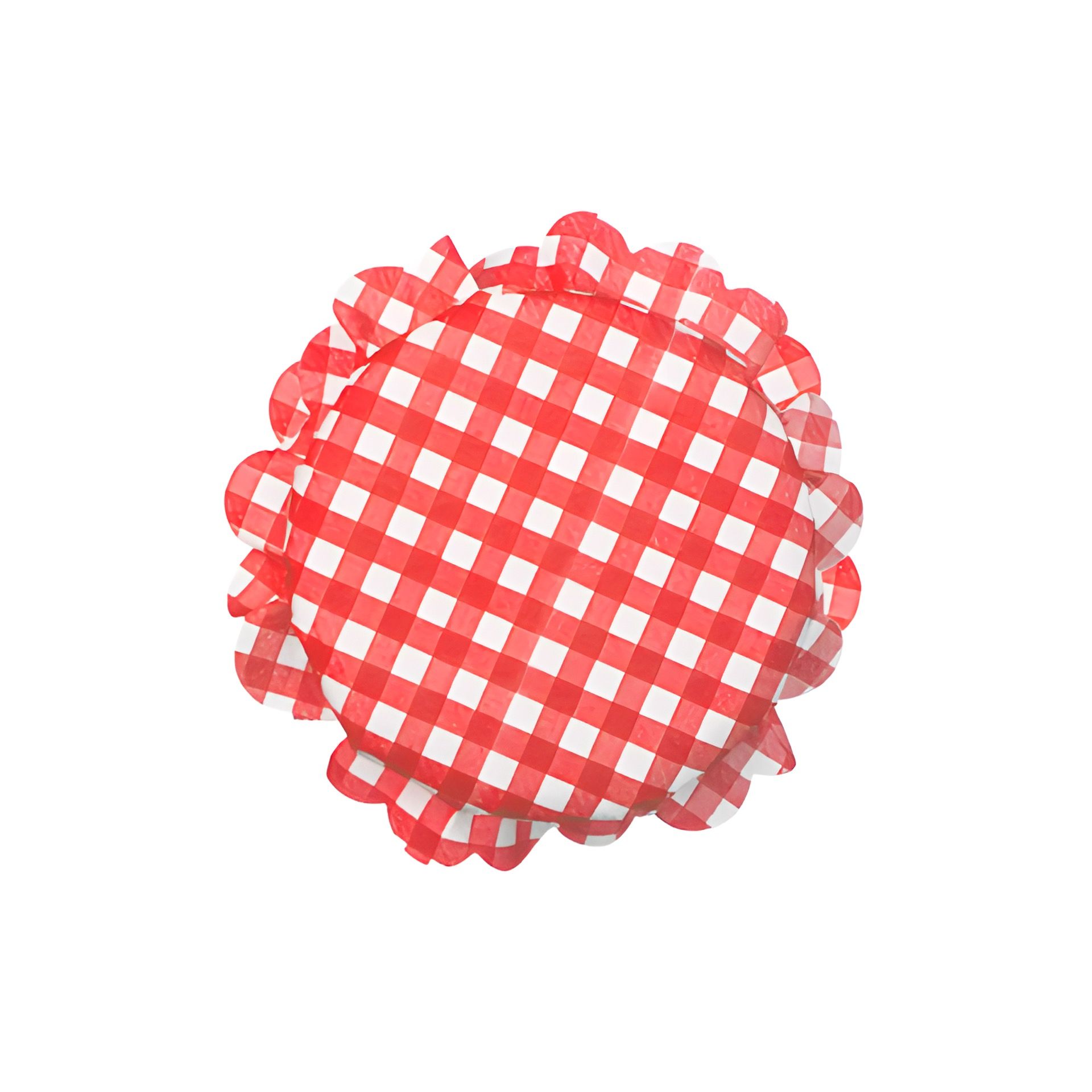 Vliesdeckchen Ø 135 mm rot kariert, 10 Stück