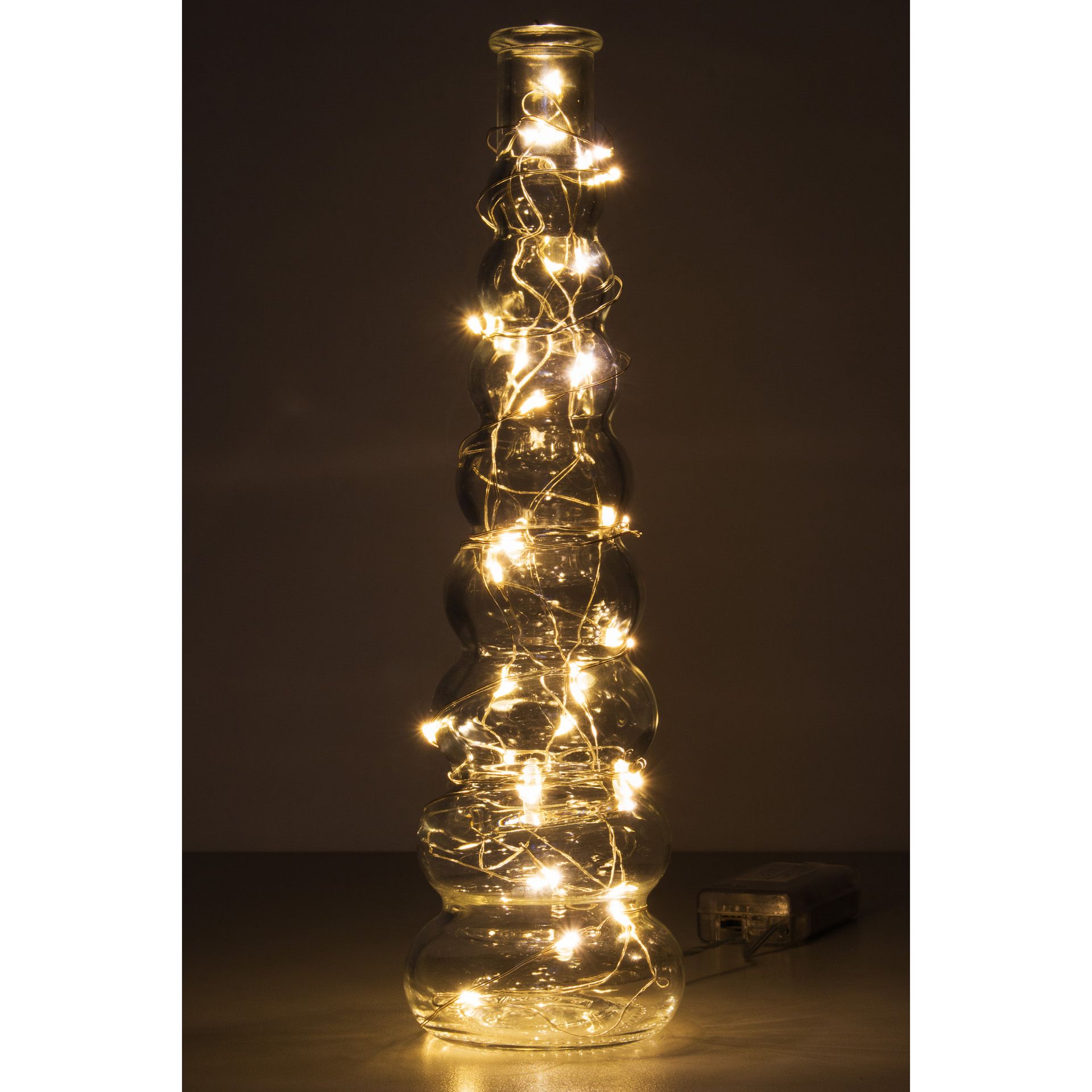 Lichterkette mit 30 LEDs, weiß mit Timer