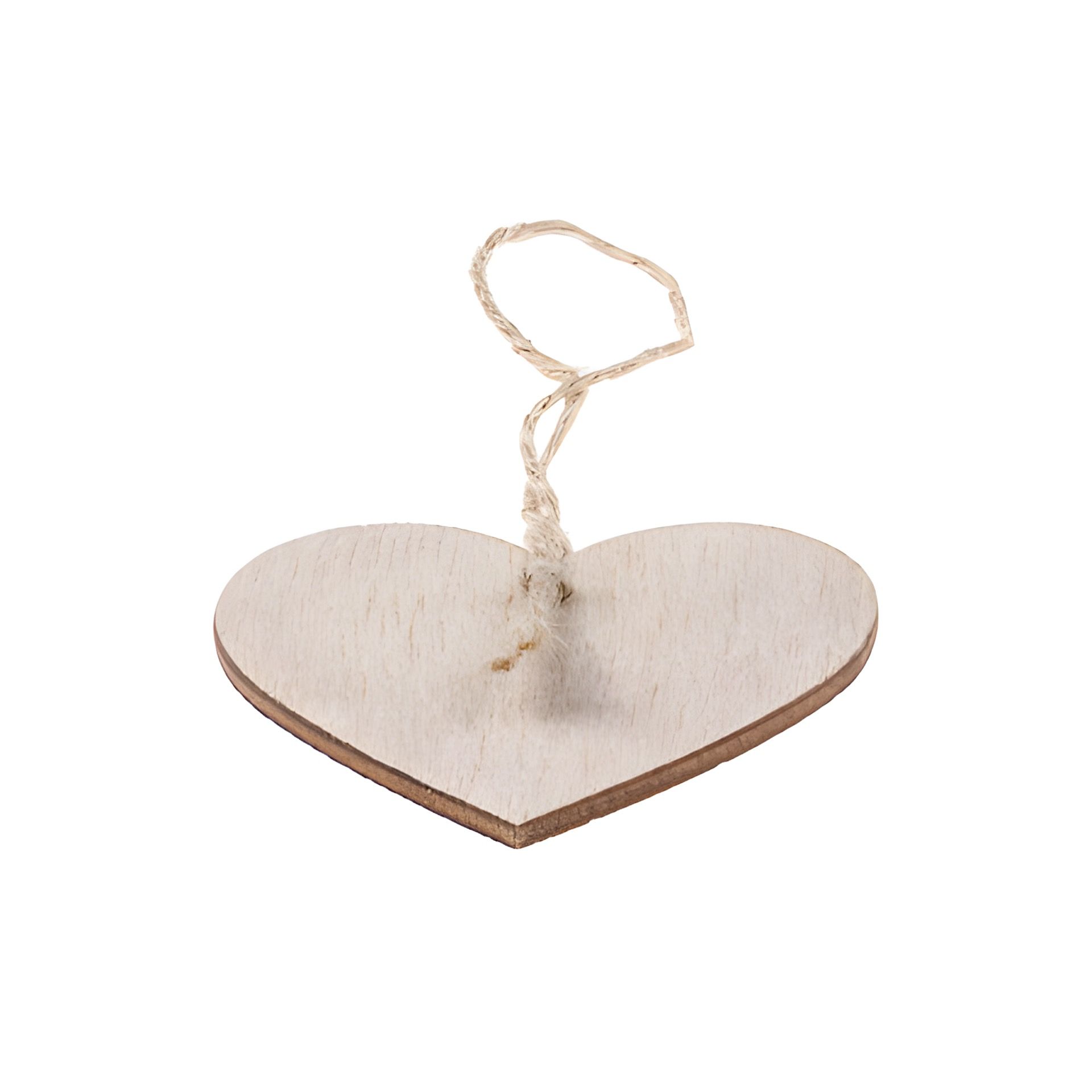 HappyTappi Deko-Anhänger 'Herz' aus Holz, 6 x 6 cm, 4 Stück