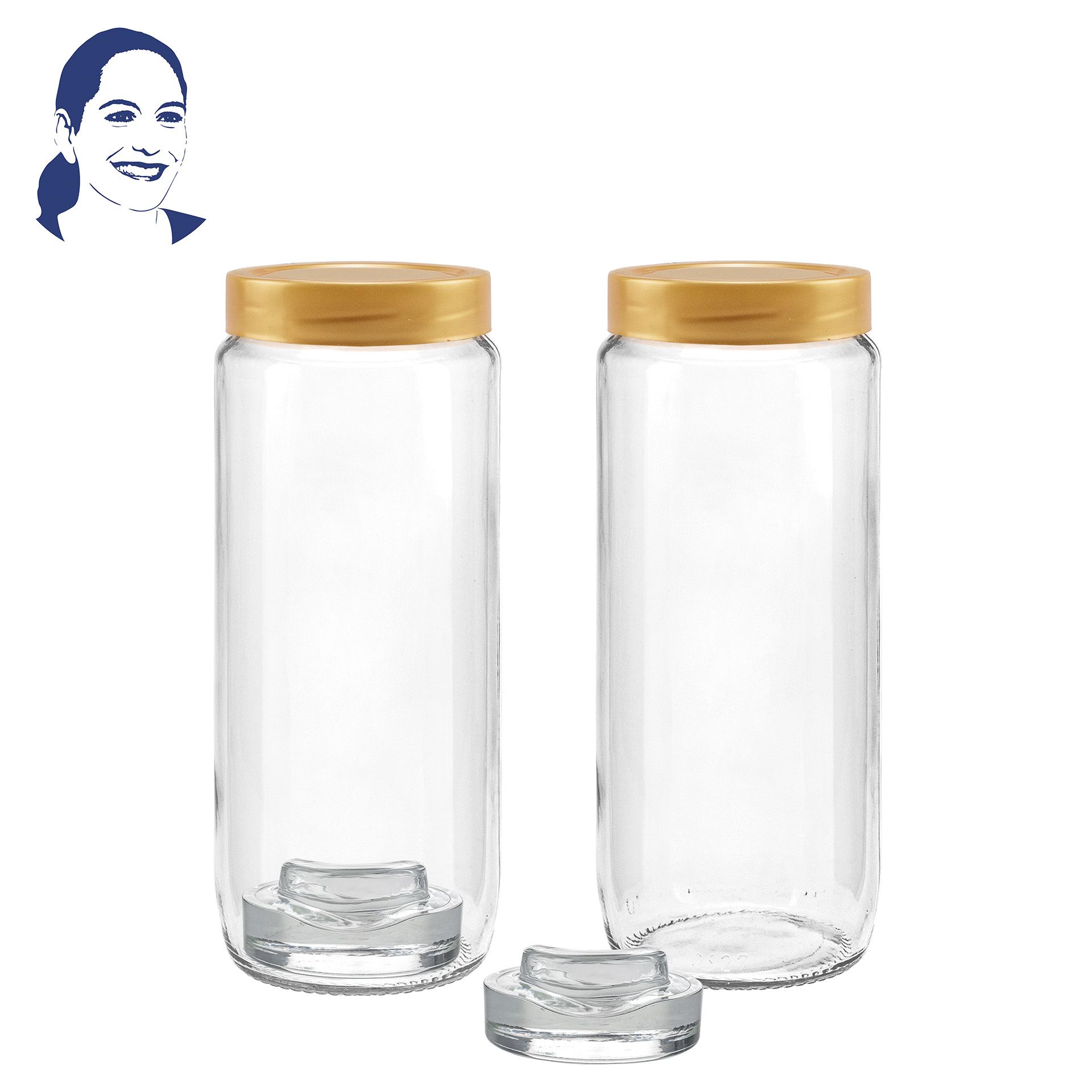 Steffis Fermentier-Set Stangenglas 1100 ml, 2 Stück