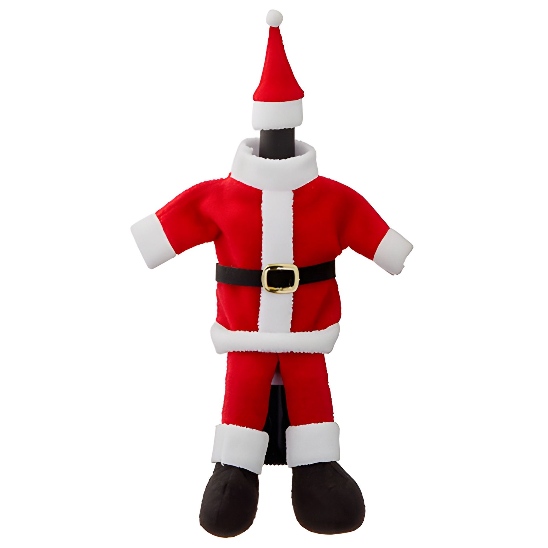 Flaschenverkleidung 'Santa mit Beinen', 2-teilig