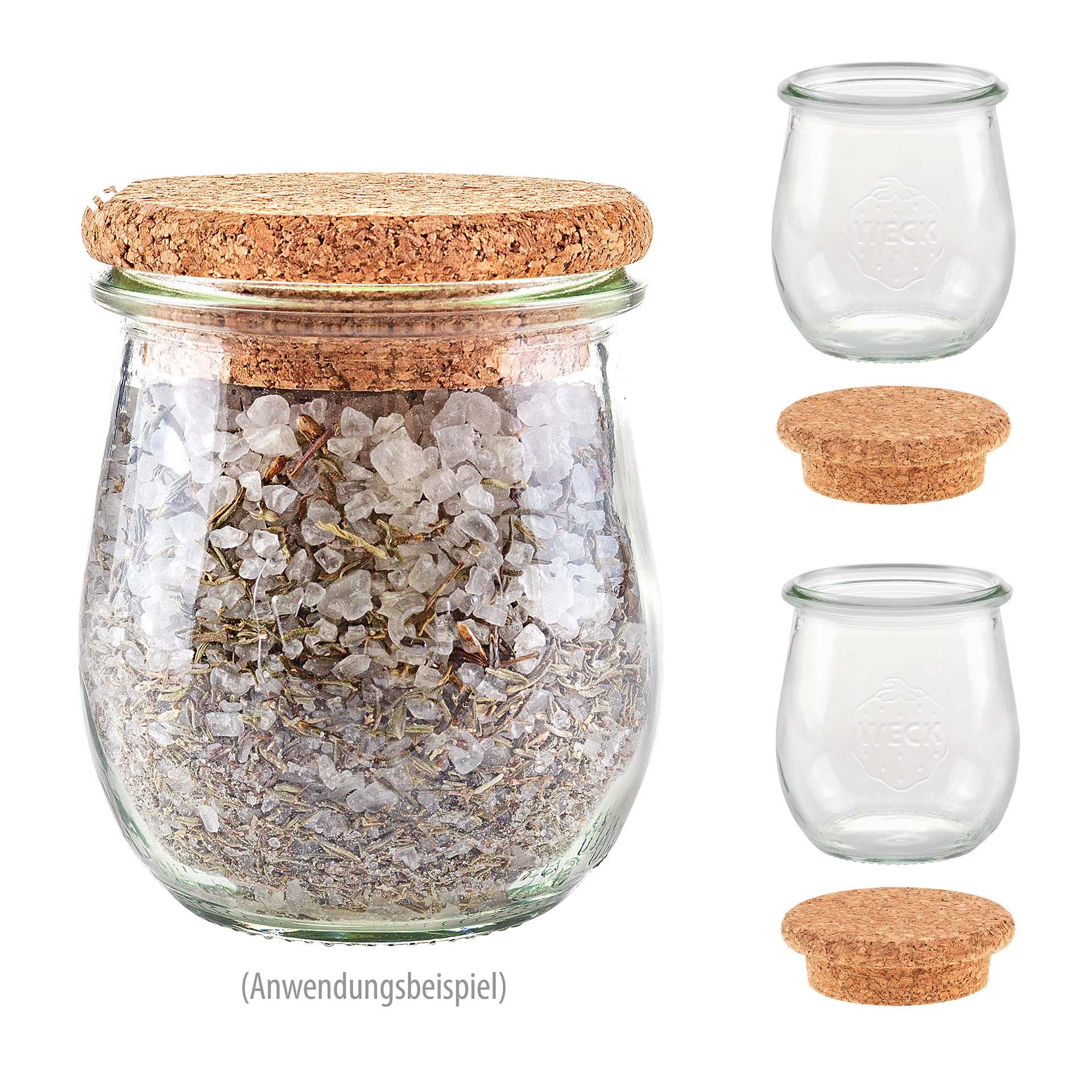WECK-Tulpenglas  220 ml mit Pilzkorken, 3er Set