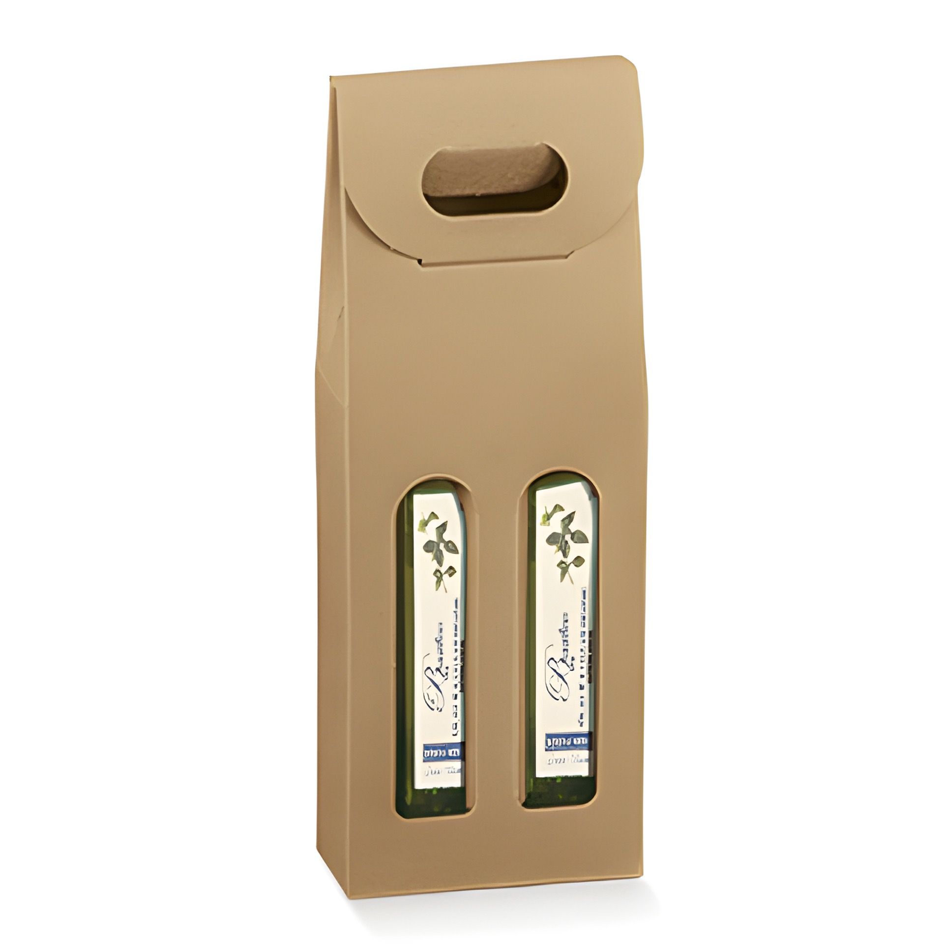 Flaschenkarton 2er 110 x 55 x 305 mm natur