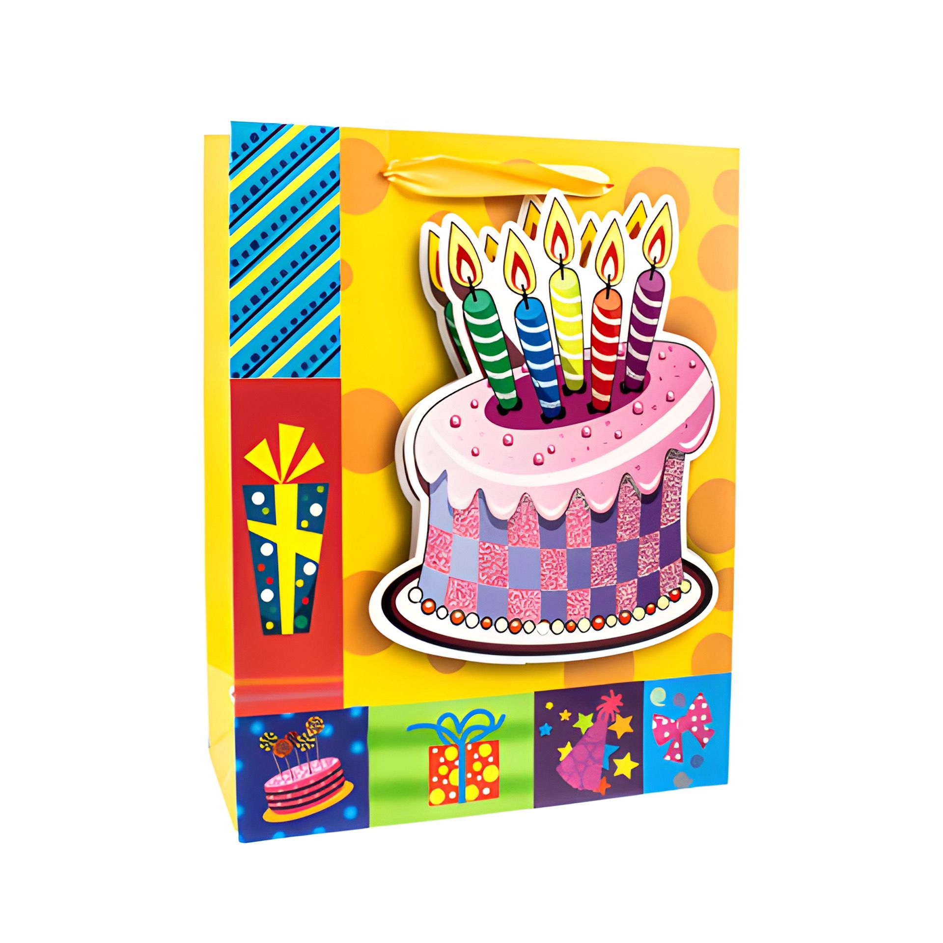 Geschenktüte 'Geburtstagstorte', mittel