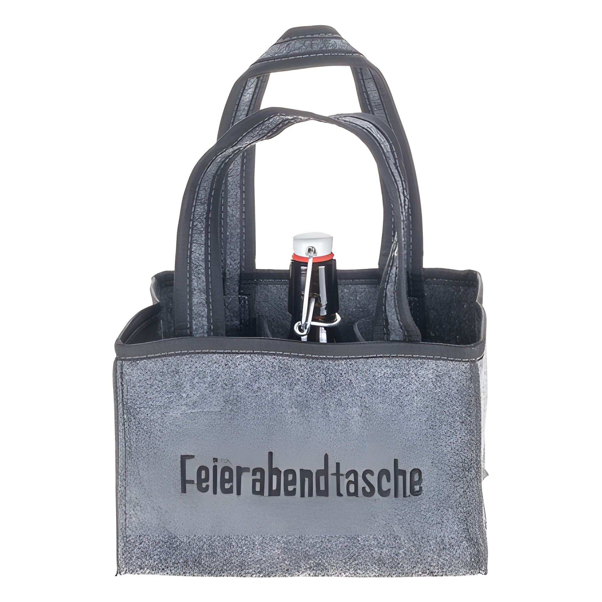 Flaschenträger 'Feierabendtasche' aus Filz, 23 x 14 x 15 cm