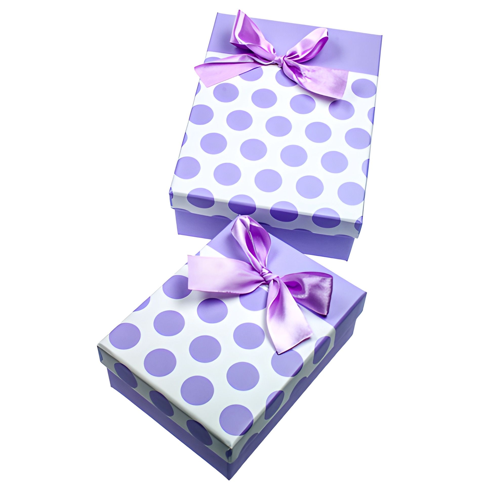 Geschenkbox 'Punkte', violett, 2-teilig