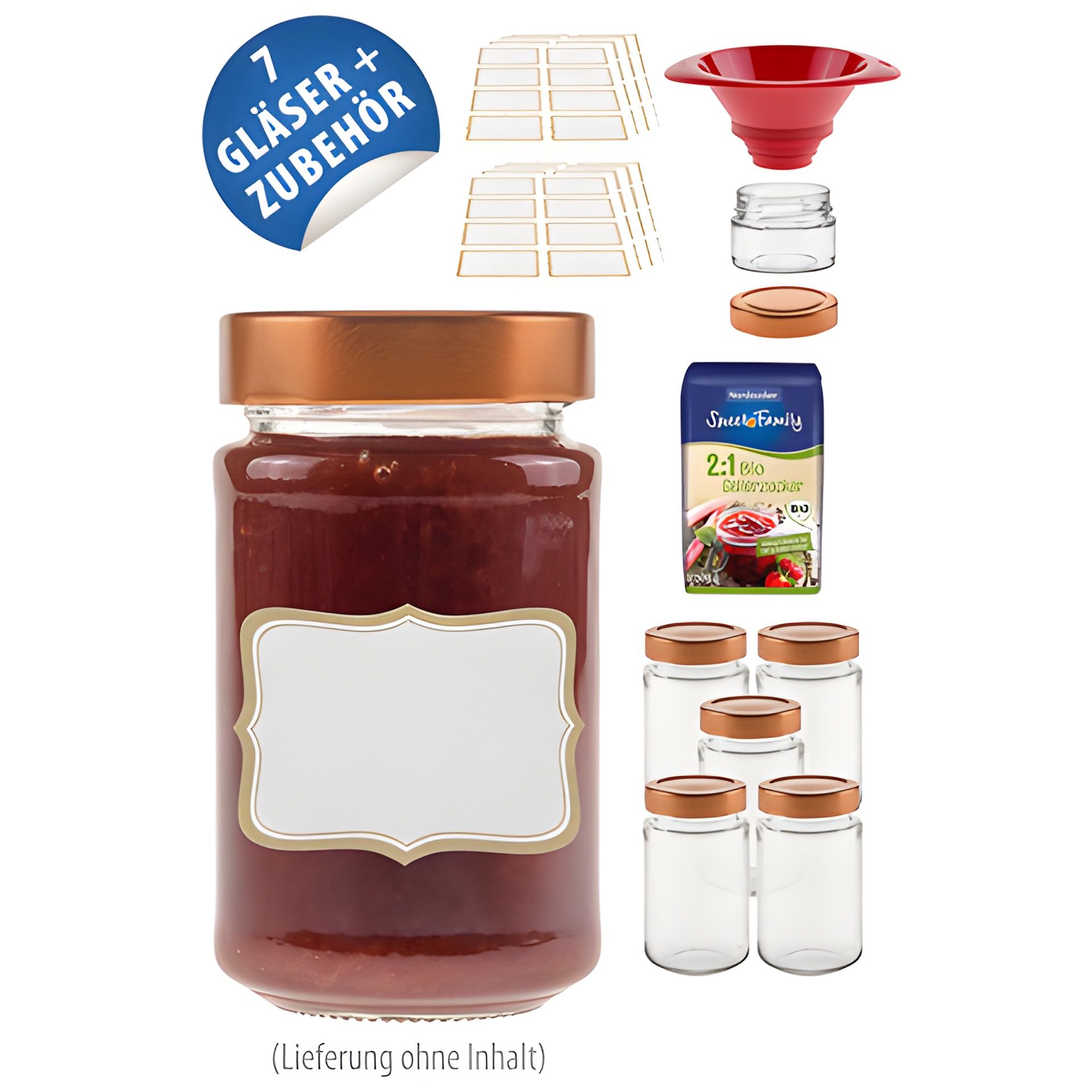 Marmeladengläser Deep kupfer, 6er Einsteiger-Set