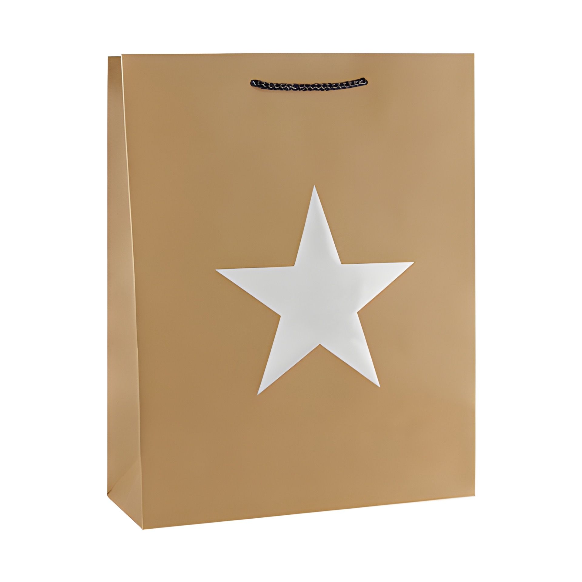 Geschenktüte 'Stern' silber metallic, groß