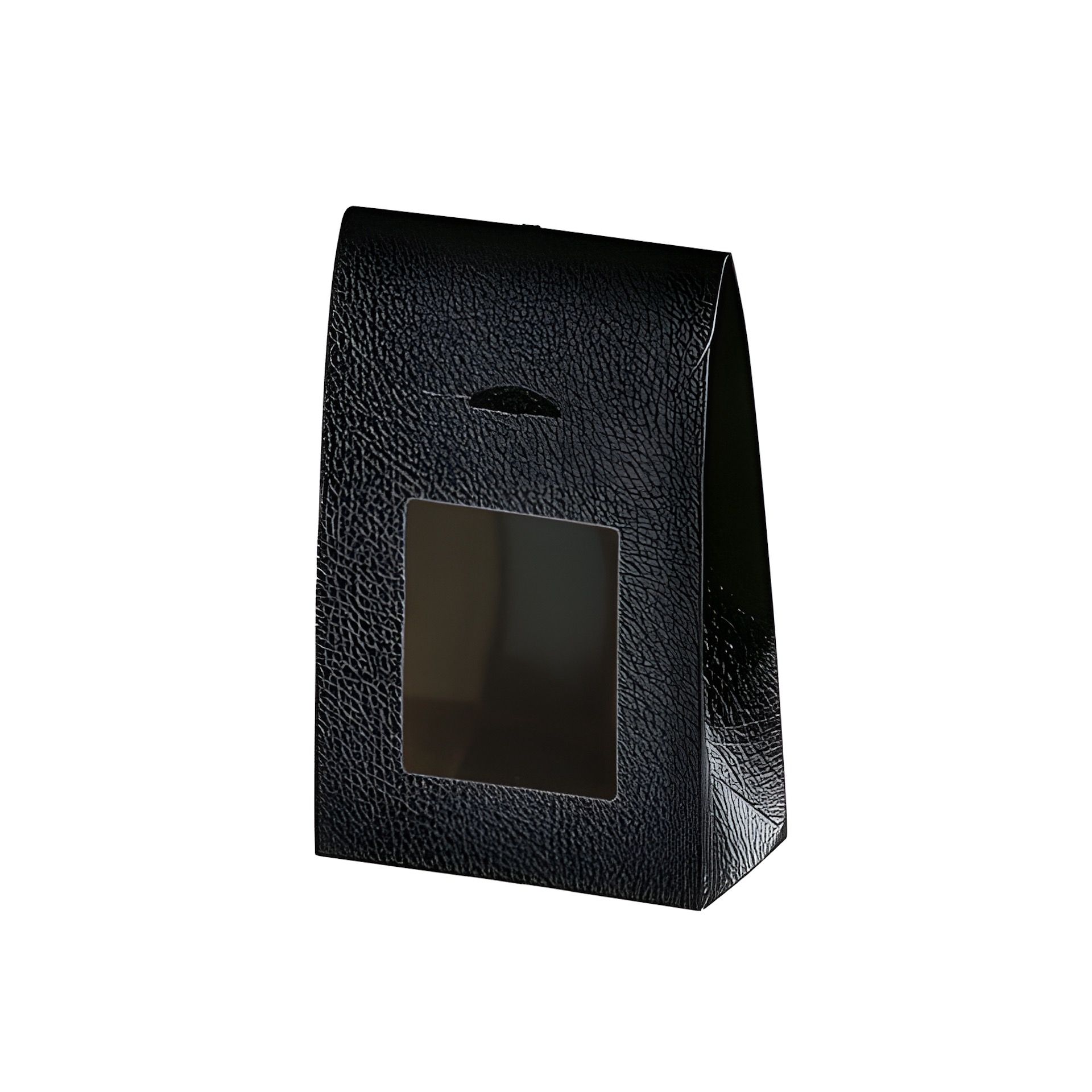 Sichtfenstertasche schwarz, mittel