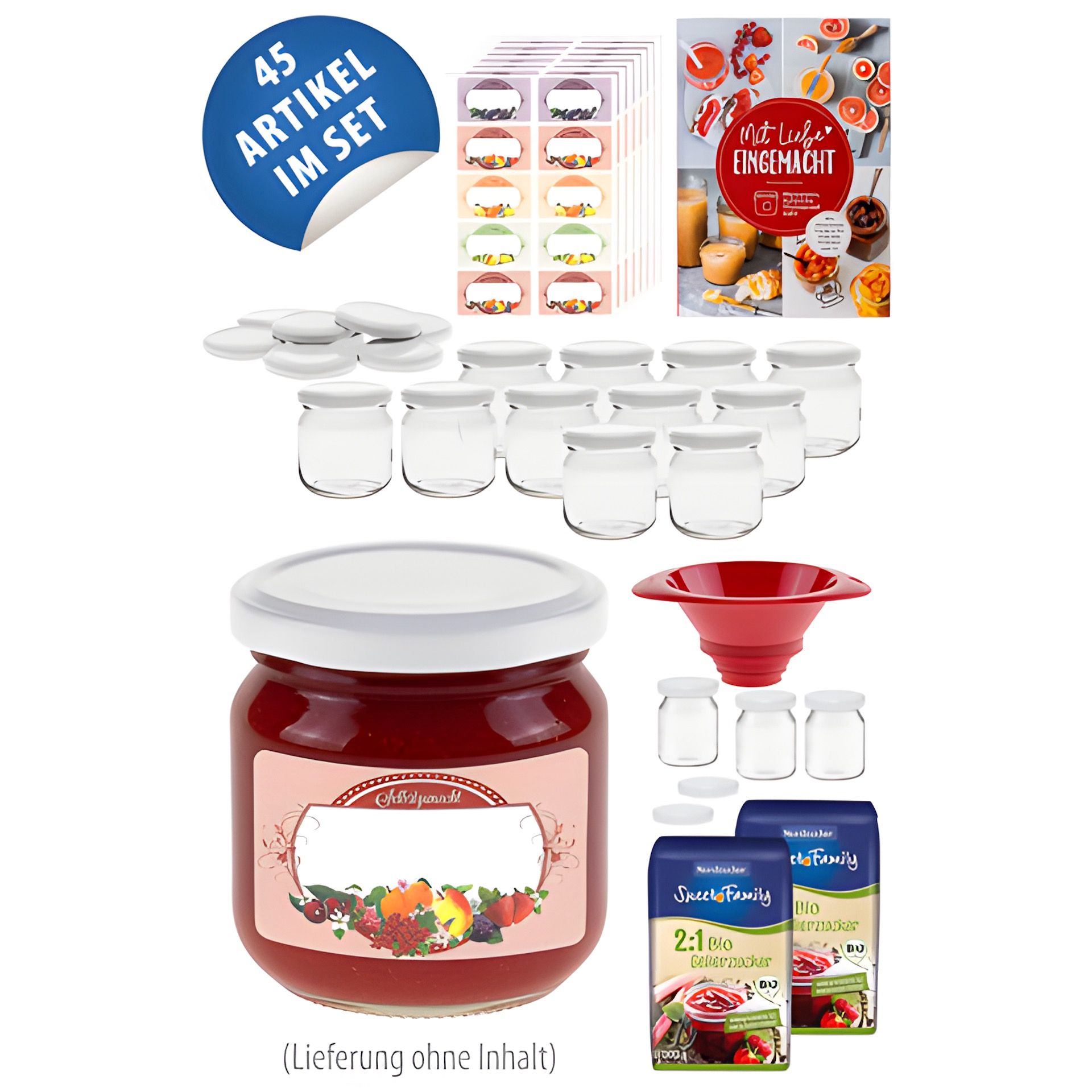 Marmeladengläser, 12er Einsteiger-Set mit Buch