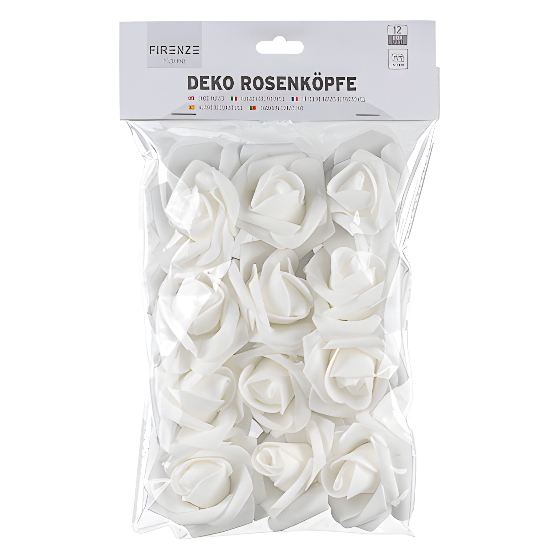 Streudeko 'Rosenblüte' weiß, 12 Stück