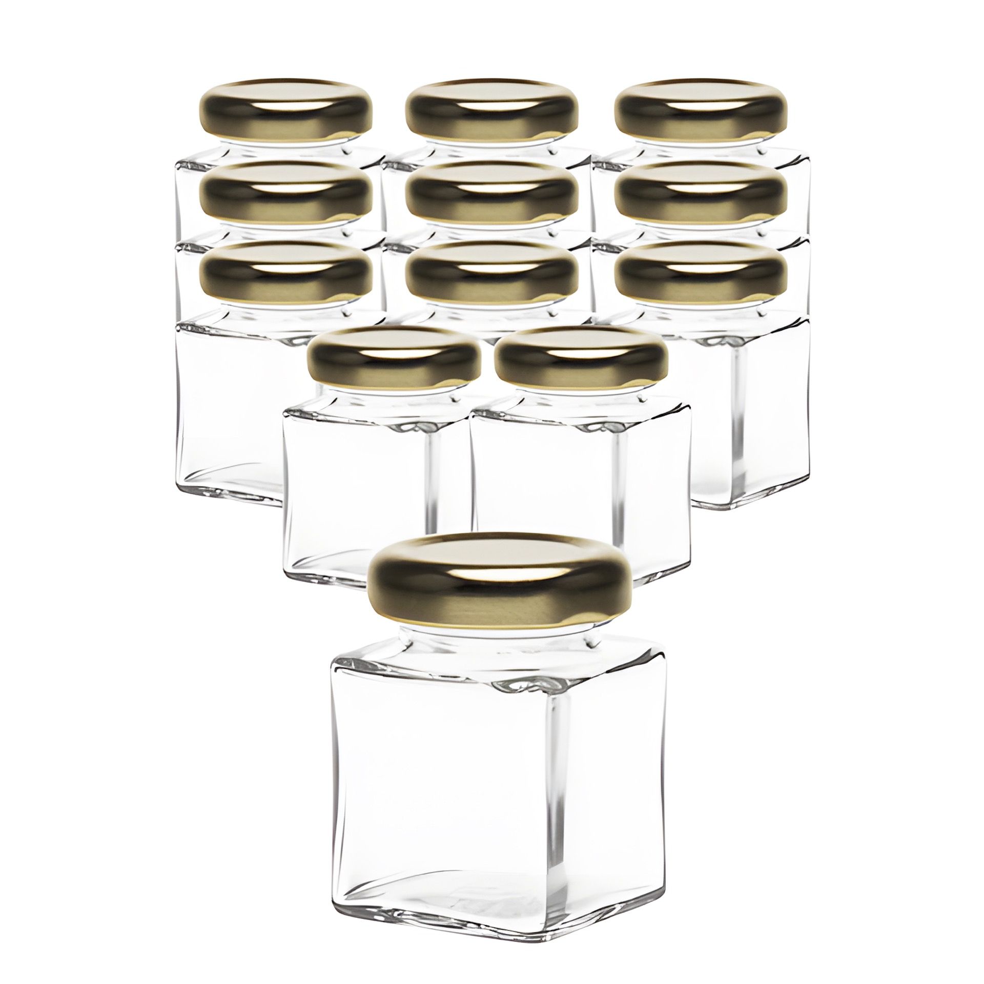 12er Set Cubi 50 ml TO 38 mit Deckel gold