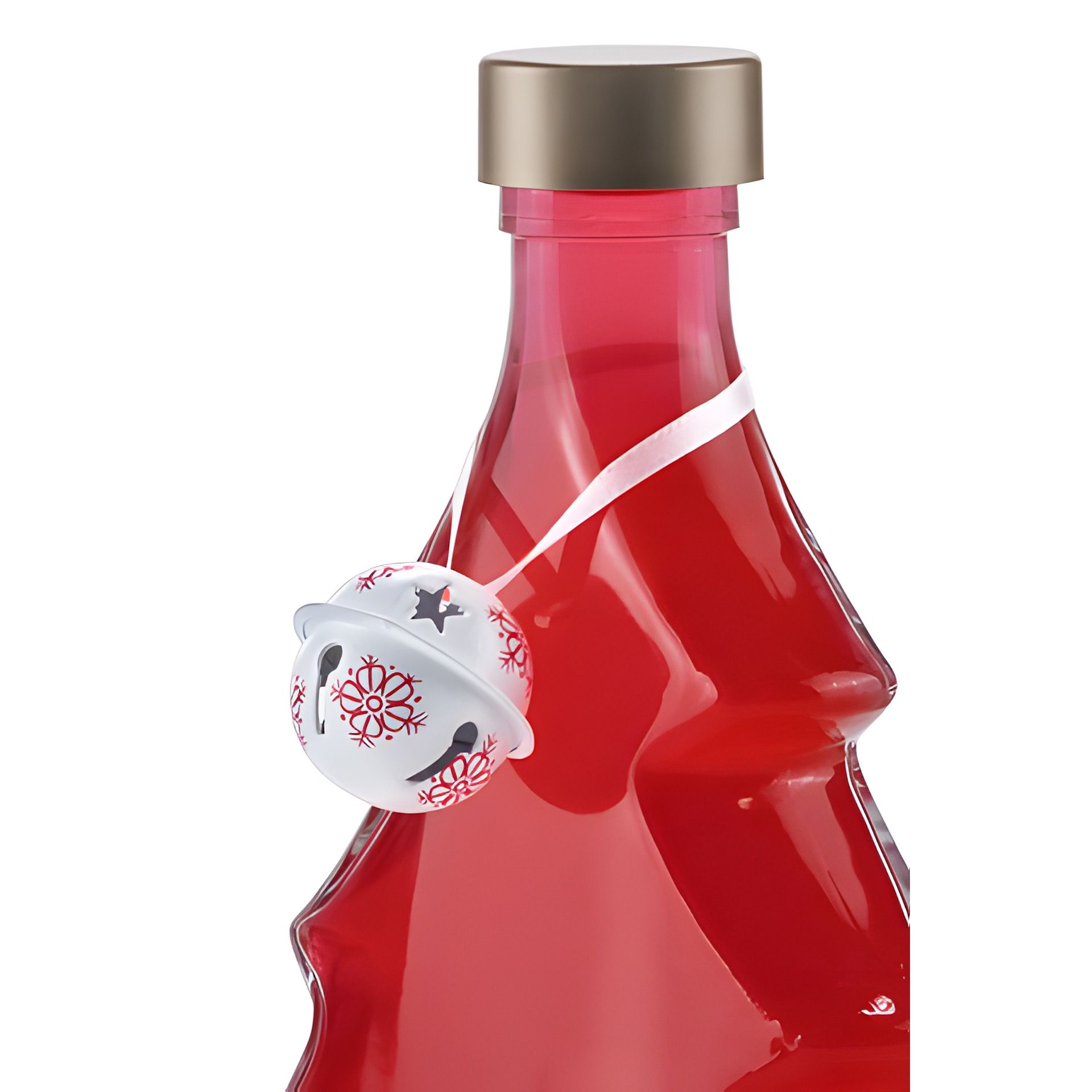 Metallanhänger 'Glöckchen', rot/weiß, 8 Stück