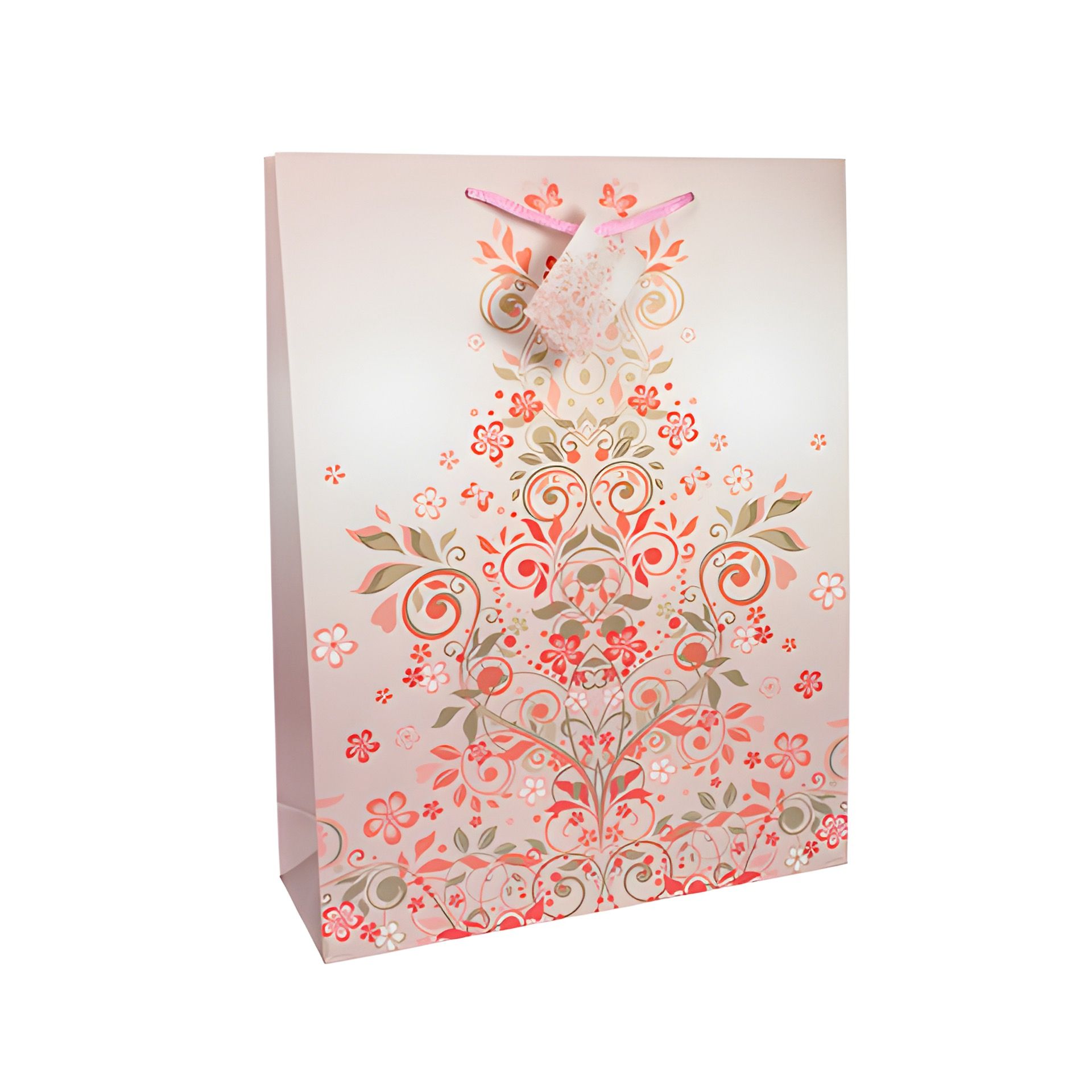 Geschenktüte 'Rosa Ornamente', mittel