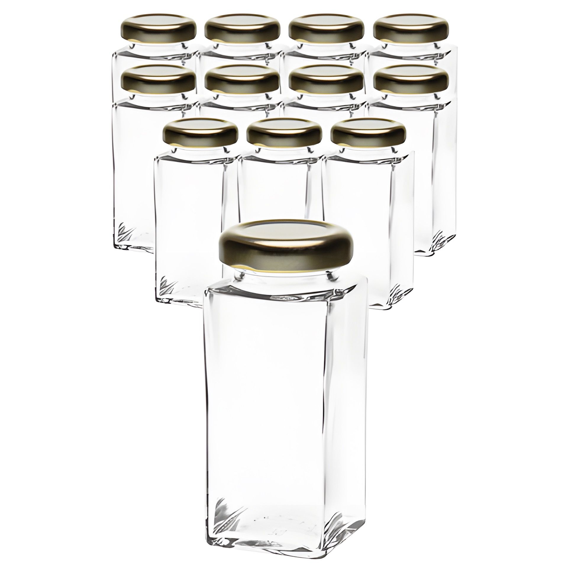 12er Set Cubi 100 ml TO 38 mit Deckel gold