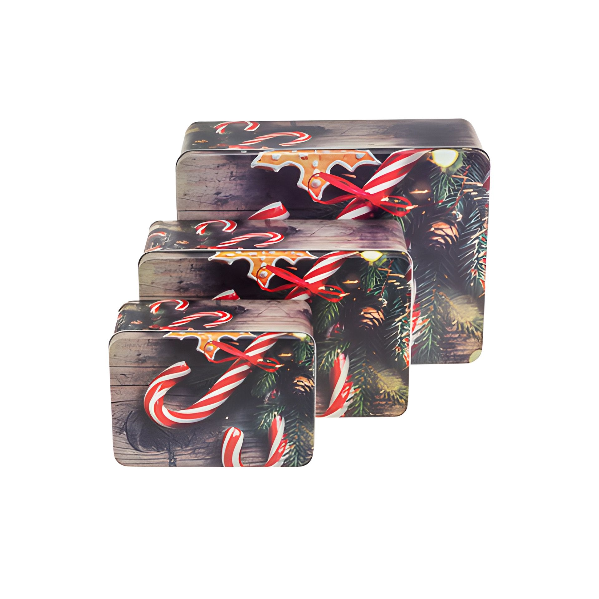 Metalldose 'Zuckerstange', 3er Set