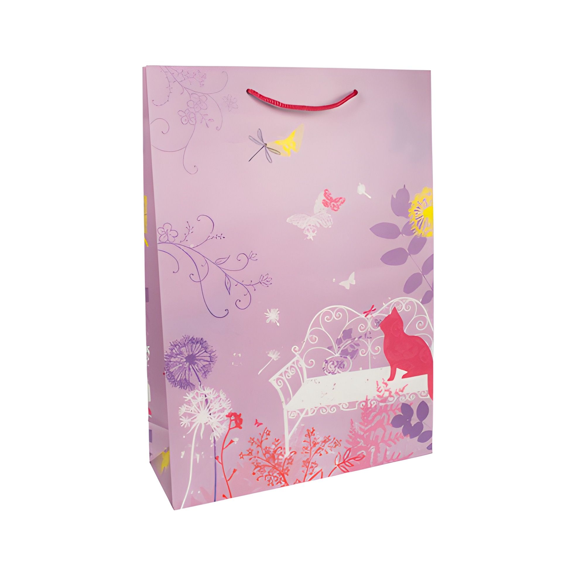Geschenktüte 'Katze im Garten', mittel