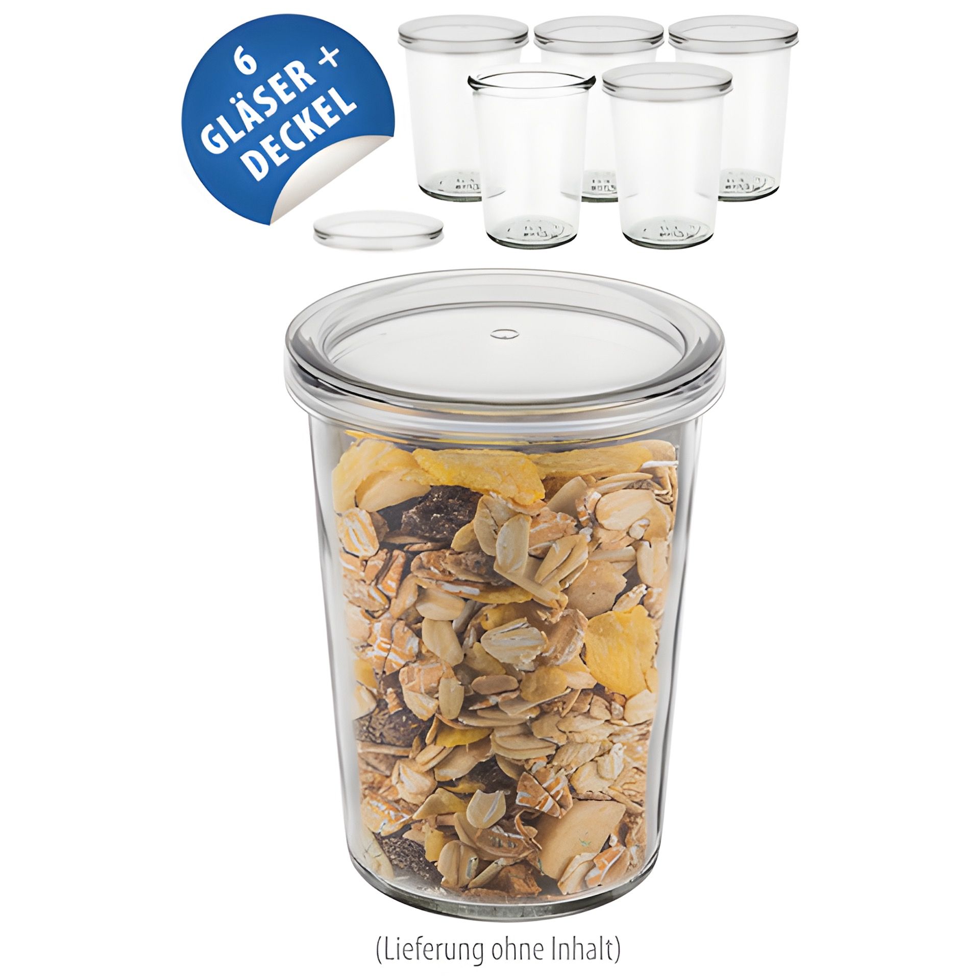 Becherglas 150 ml mit Deckel, 6er Set