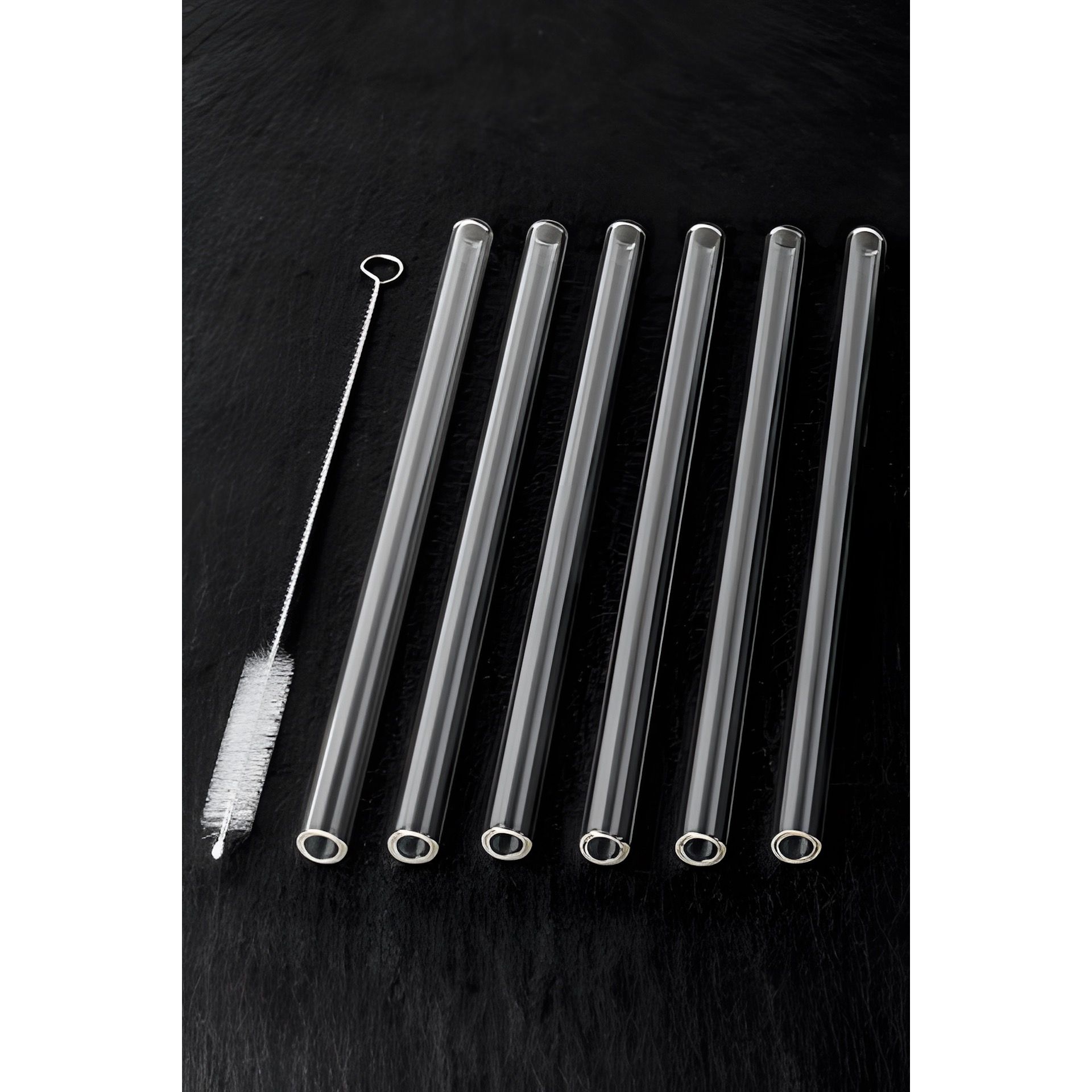 Glastrinkhalme 20 cm, Ø 10 mm, 6 Stück