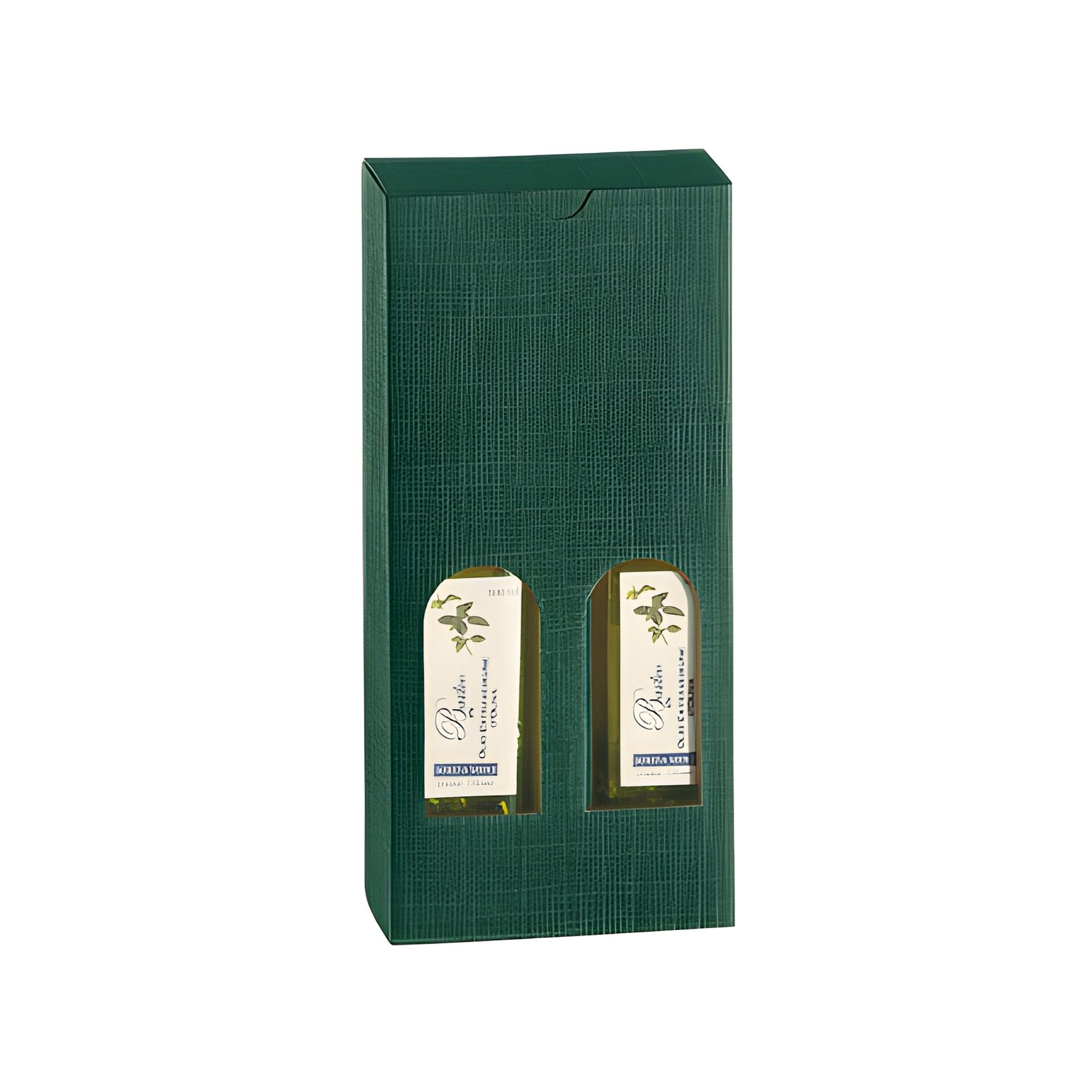 Flaschenkarton 2er 110 x 55 x 240 mm grün