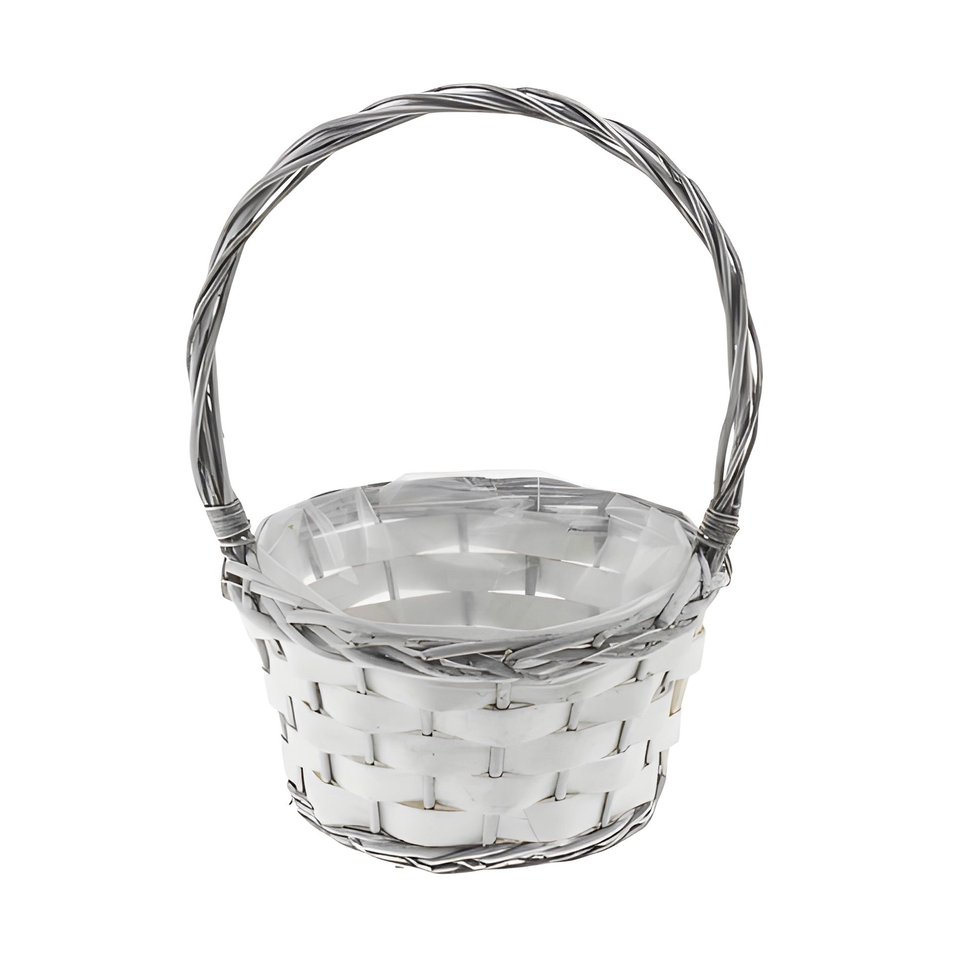 Weidenkorb weiß/grau Ø 25 cm