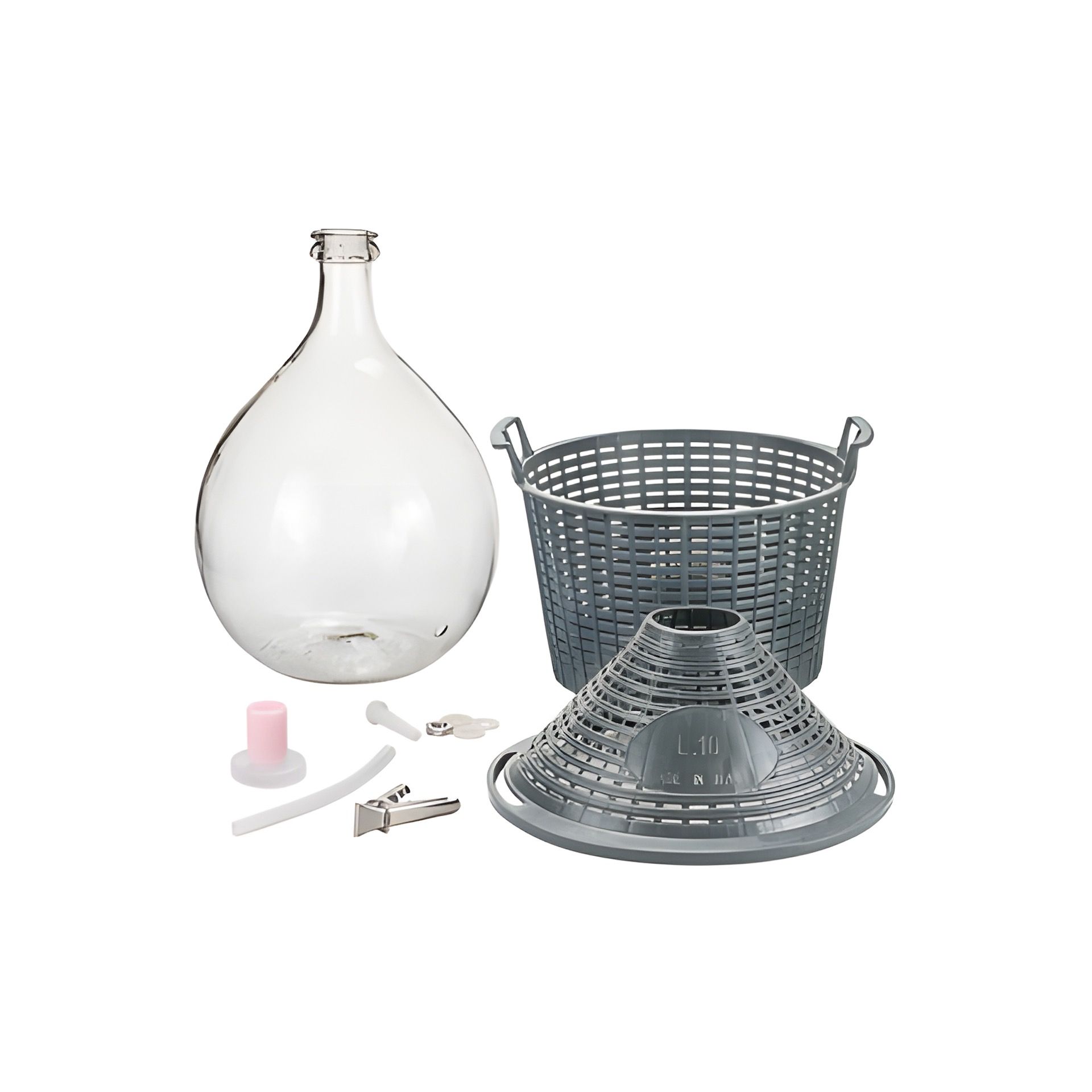 Glasballon 10000 ml gebohrt mit Ablassgarnitur
