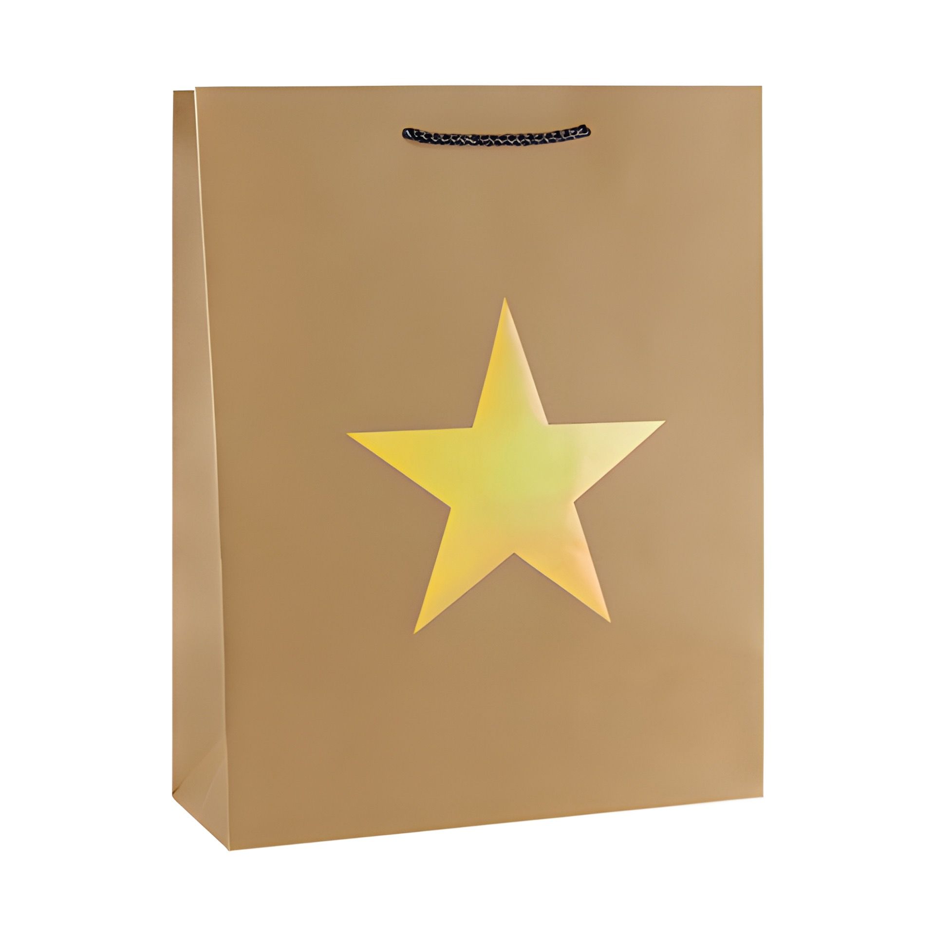 Geschenktüte 'Stern' gold metallic, groß