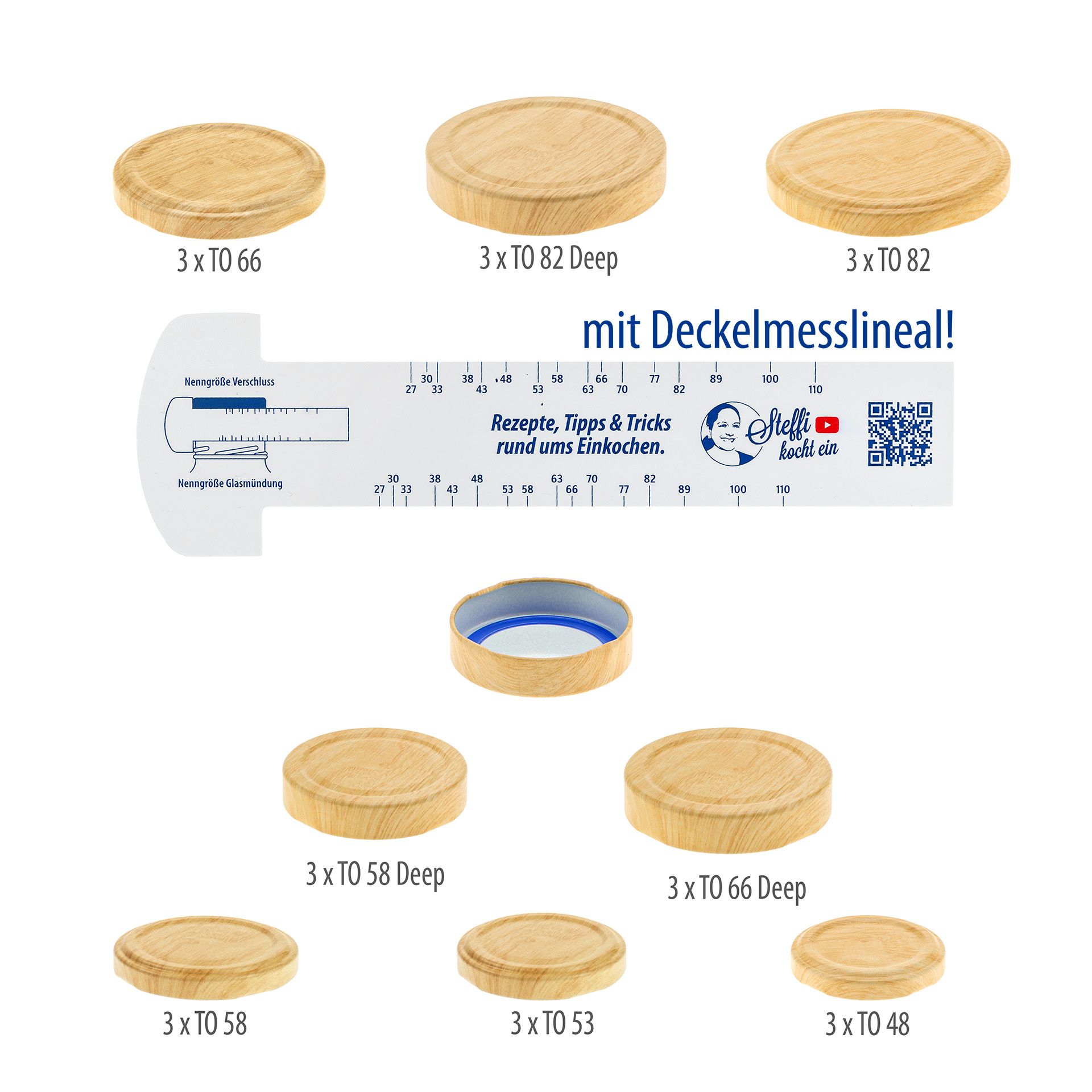 TO Verschlüsse Holzdekor BLUESEAL, 24er Set