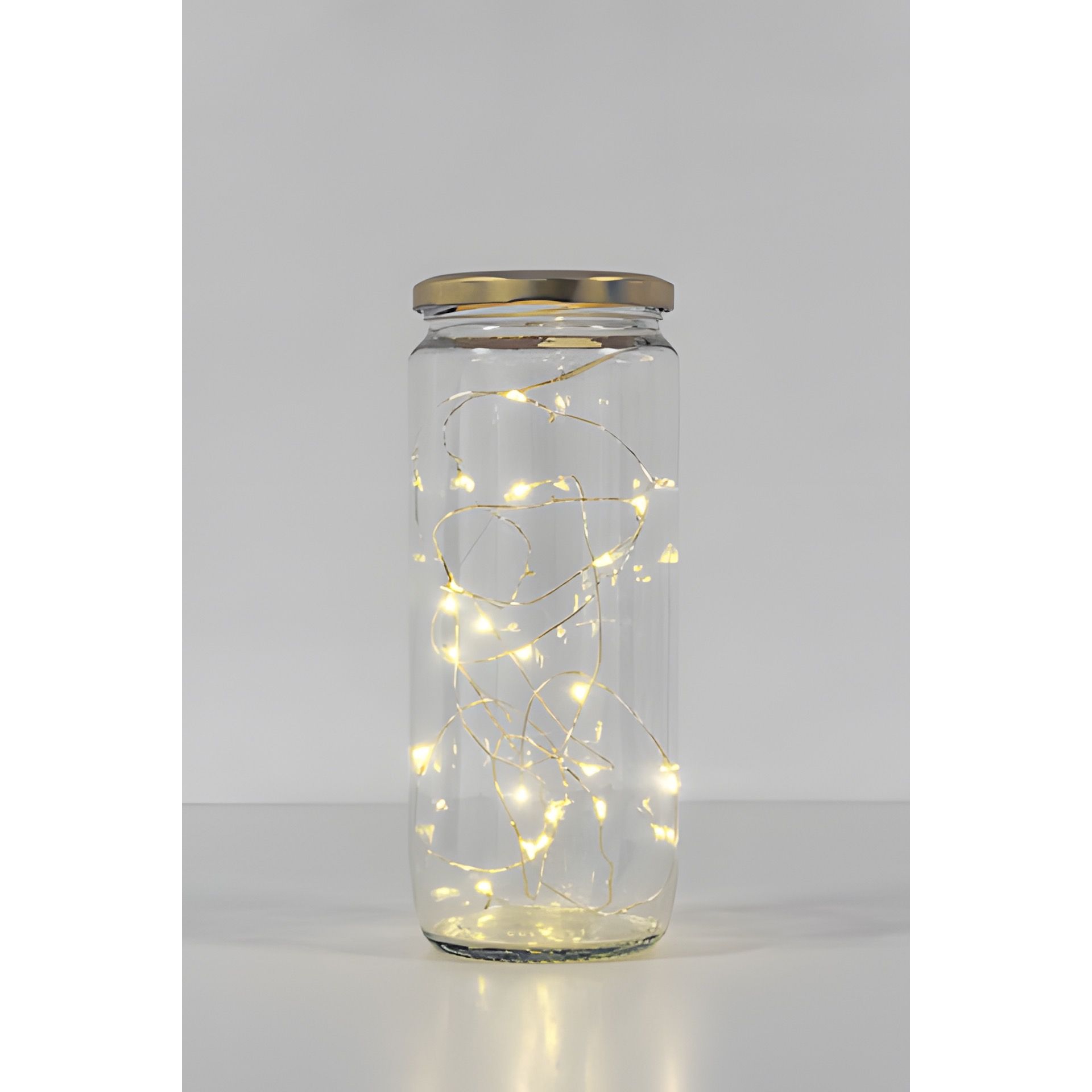 Lichterkette mit 20 LEDs weiß, Minibatteriefach